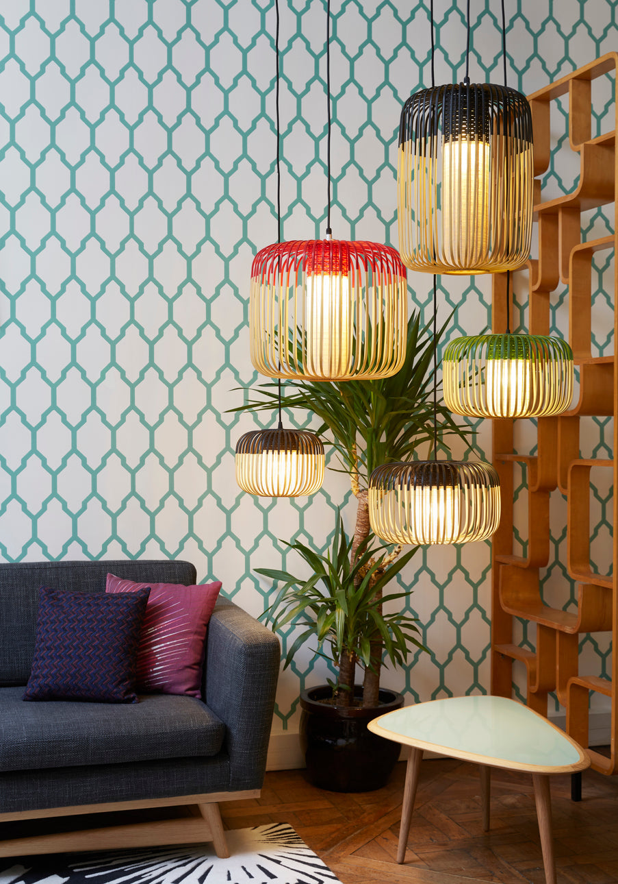 Bambusschwarzhanglampe