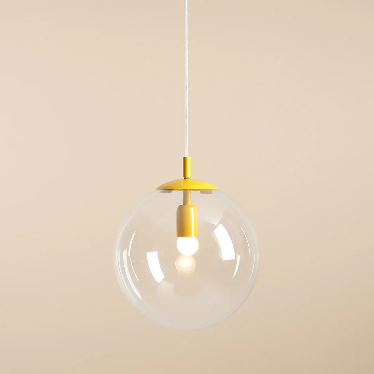 Hanging LAMP Globe mustard yellow