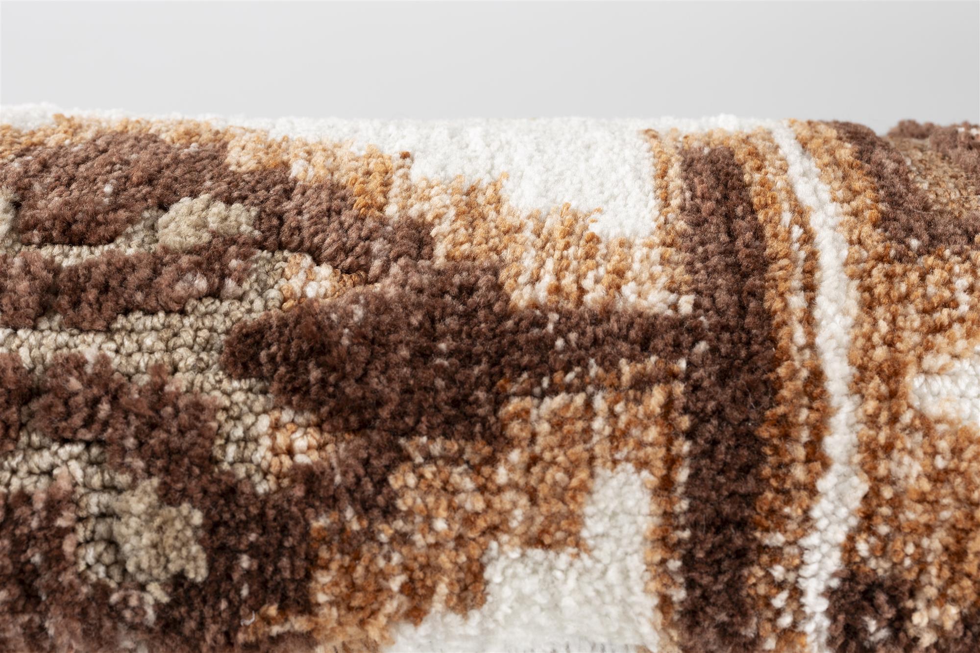 Kussen MARON bruin met beige