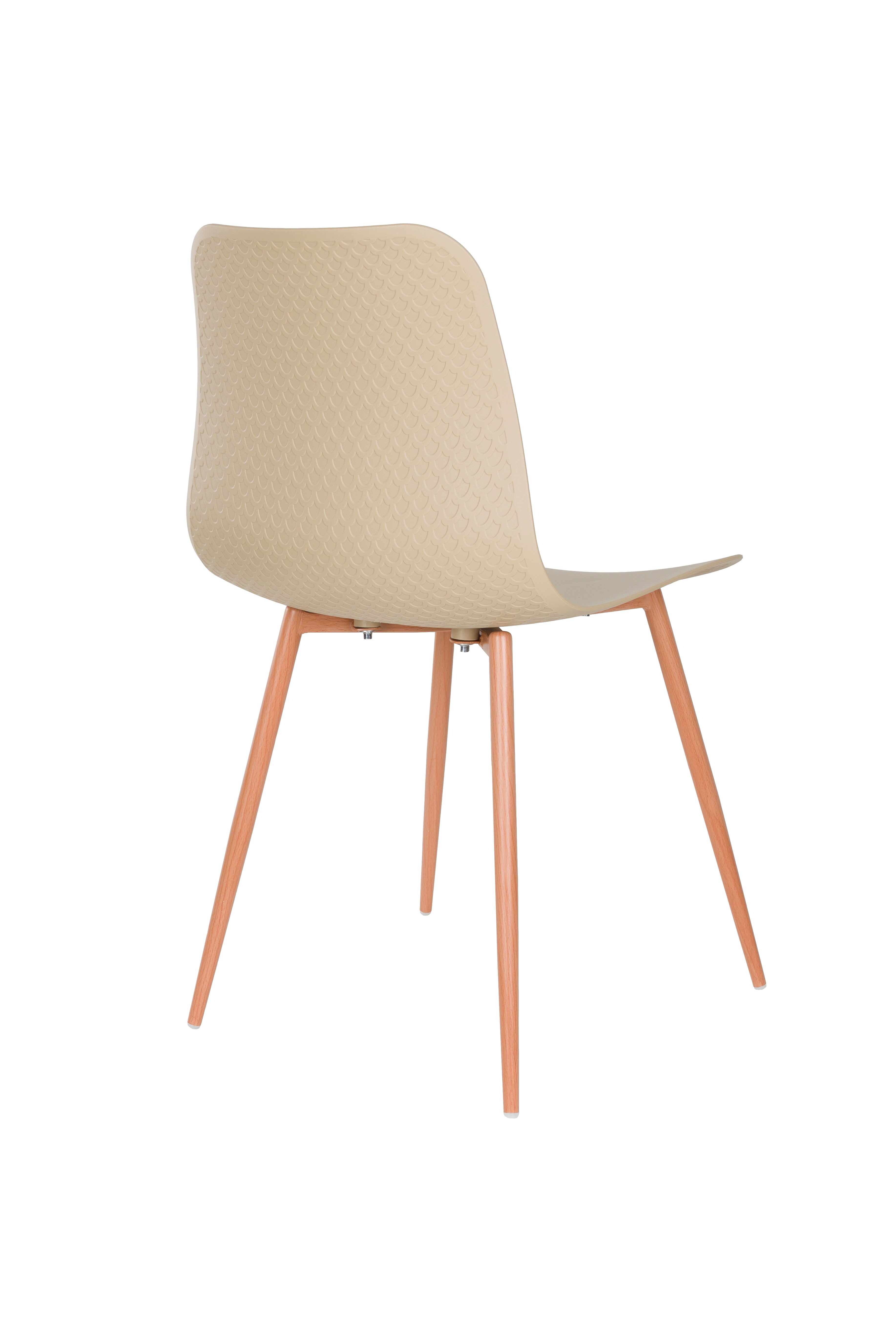 LEON chair beige with wooden base