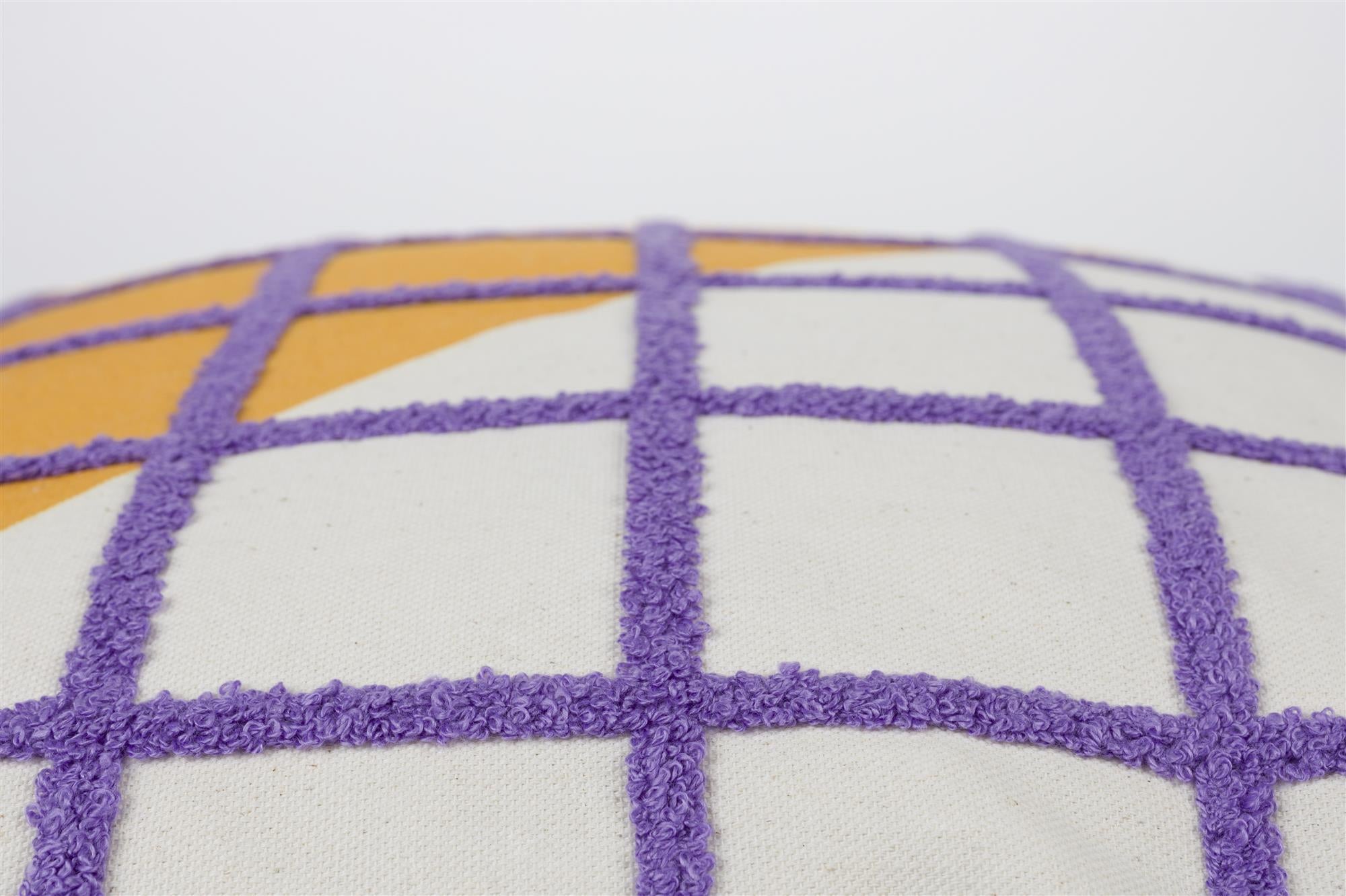 SOTA kussen oranje met paarse ruit