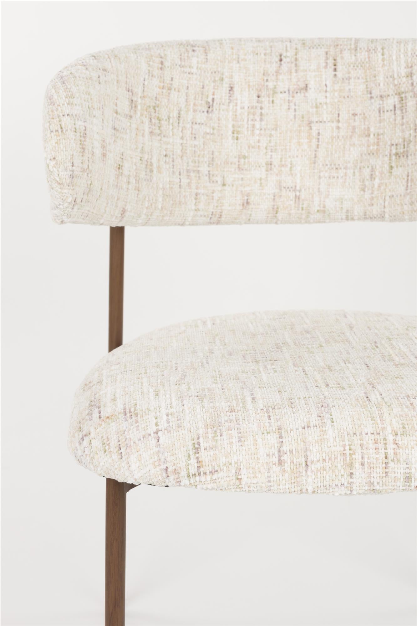 Stoel CLAES wit met een bruine basis