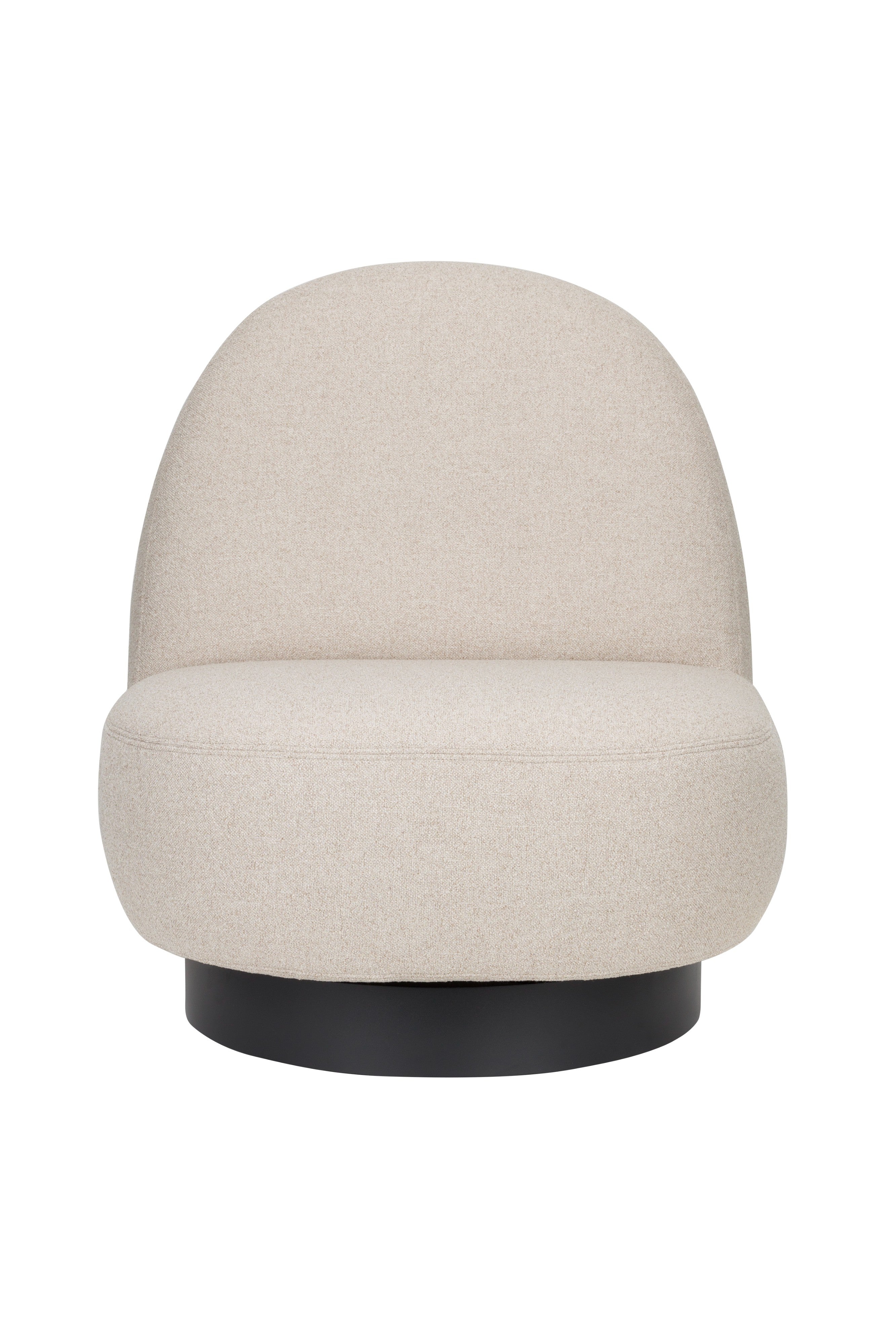 Eden fauteuil cappuccino met zwarte basis