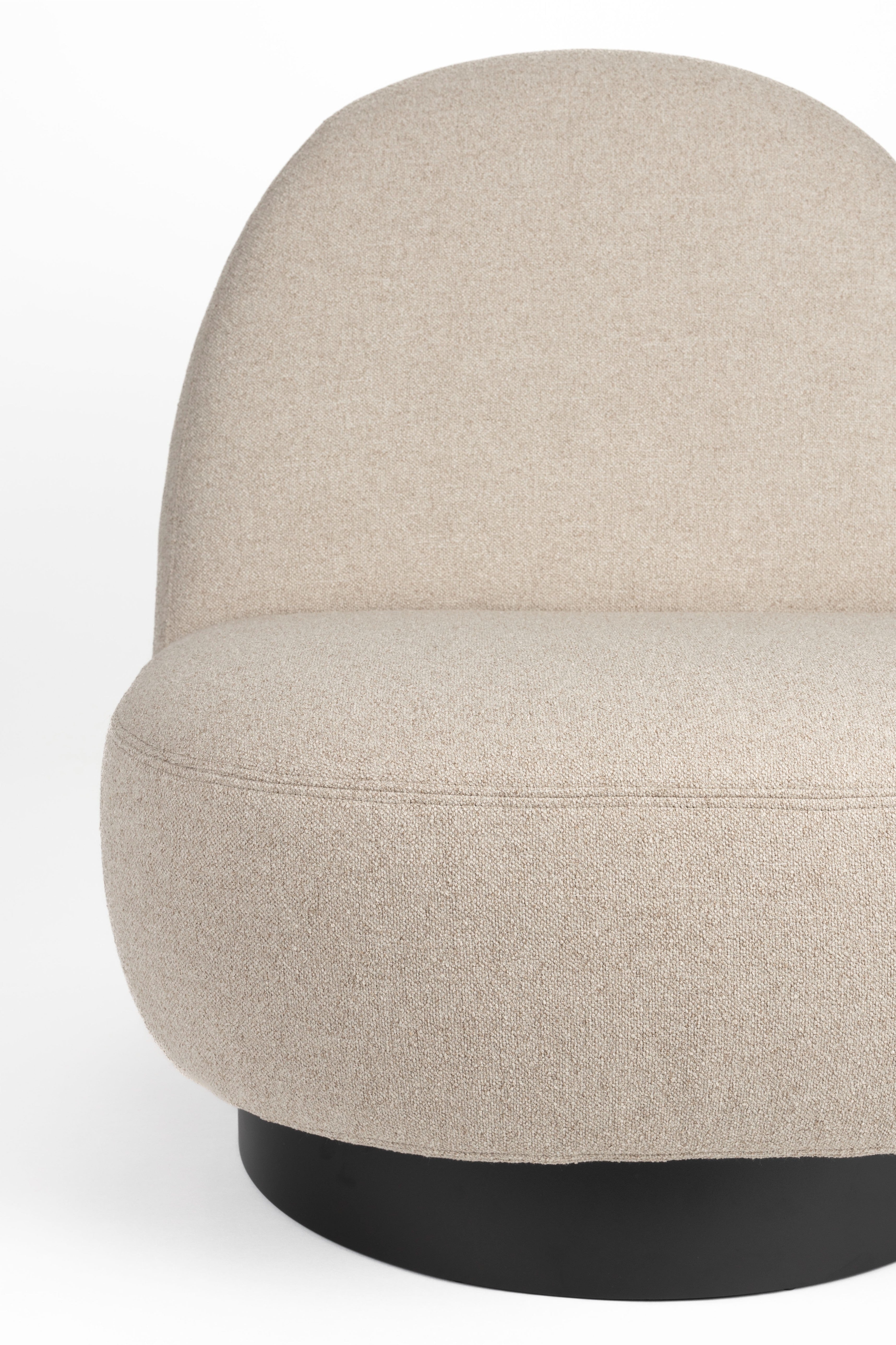 Eden fauteuil cappuccino met zwarte basis