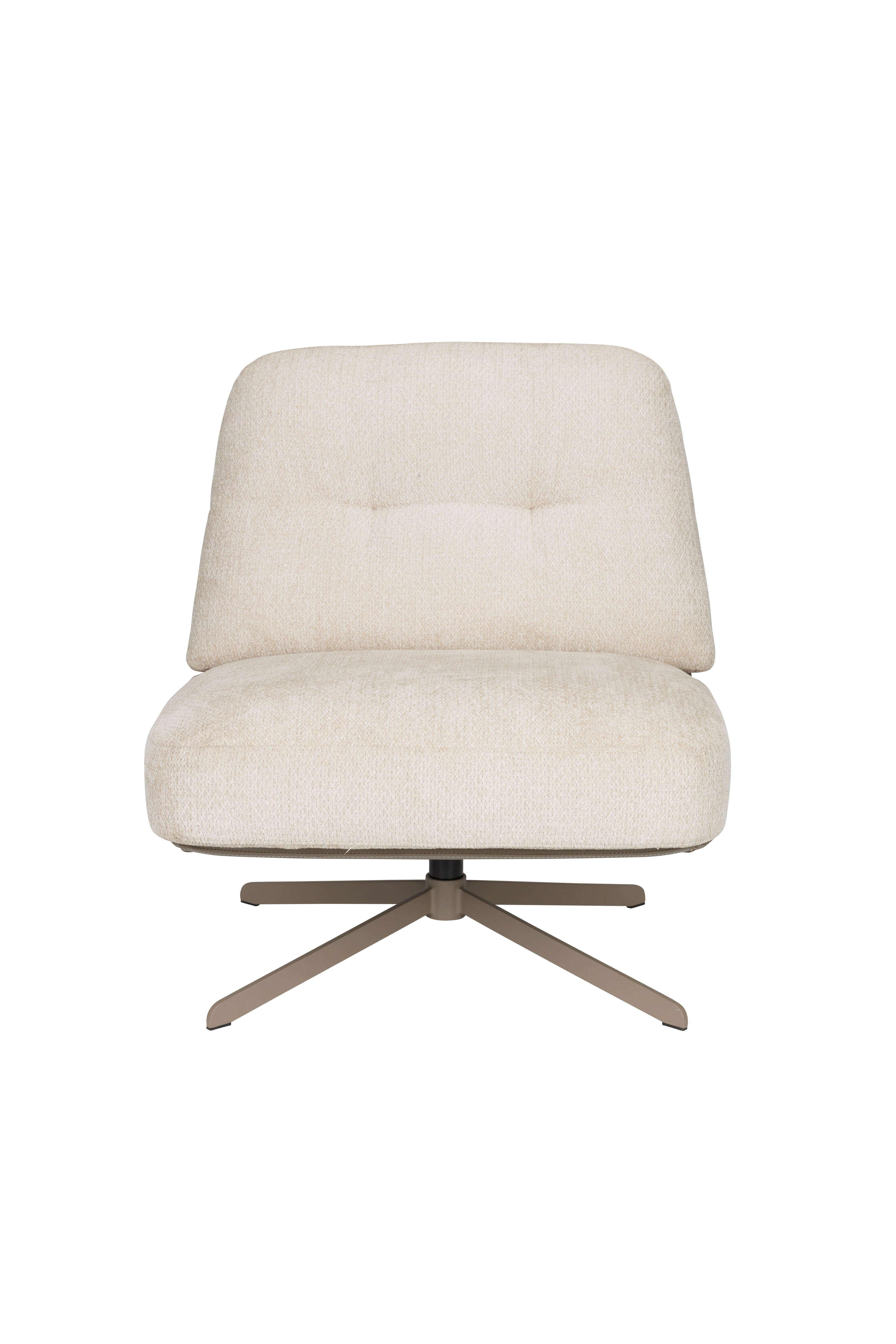 BENJAMIN armchair beige eco-leather with beige base