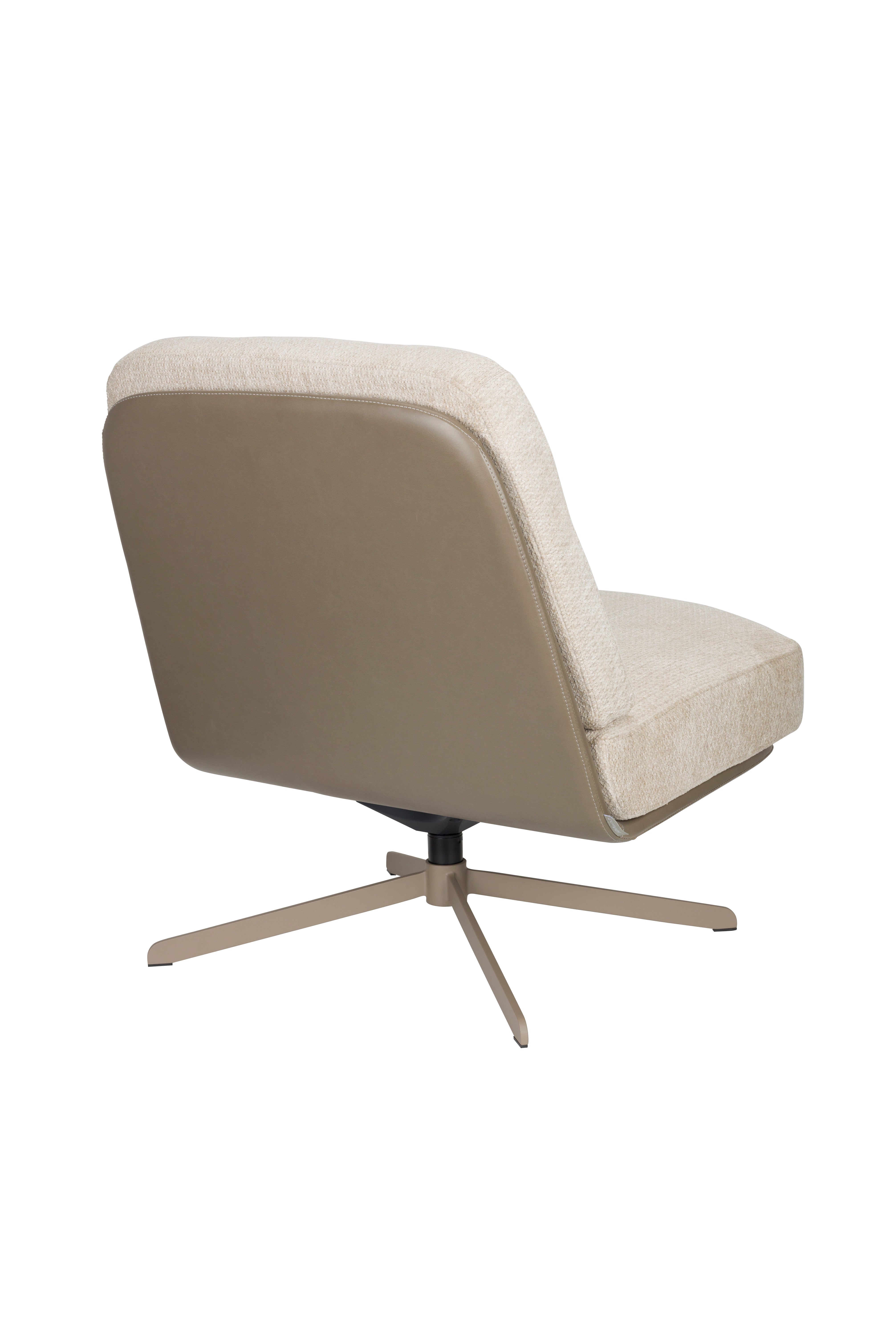 BENJAMIN armchair beige eco-leather with beige base
