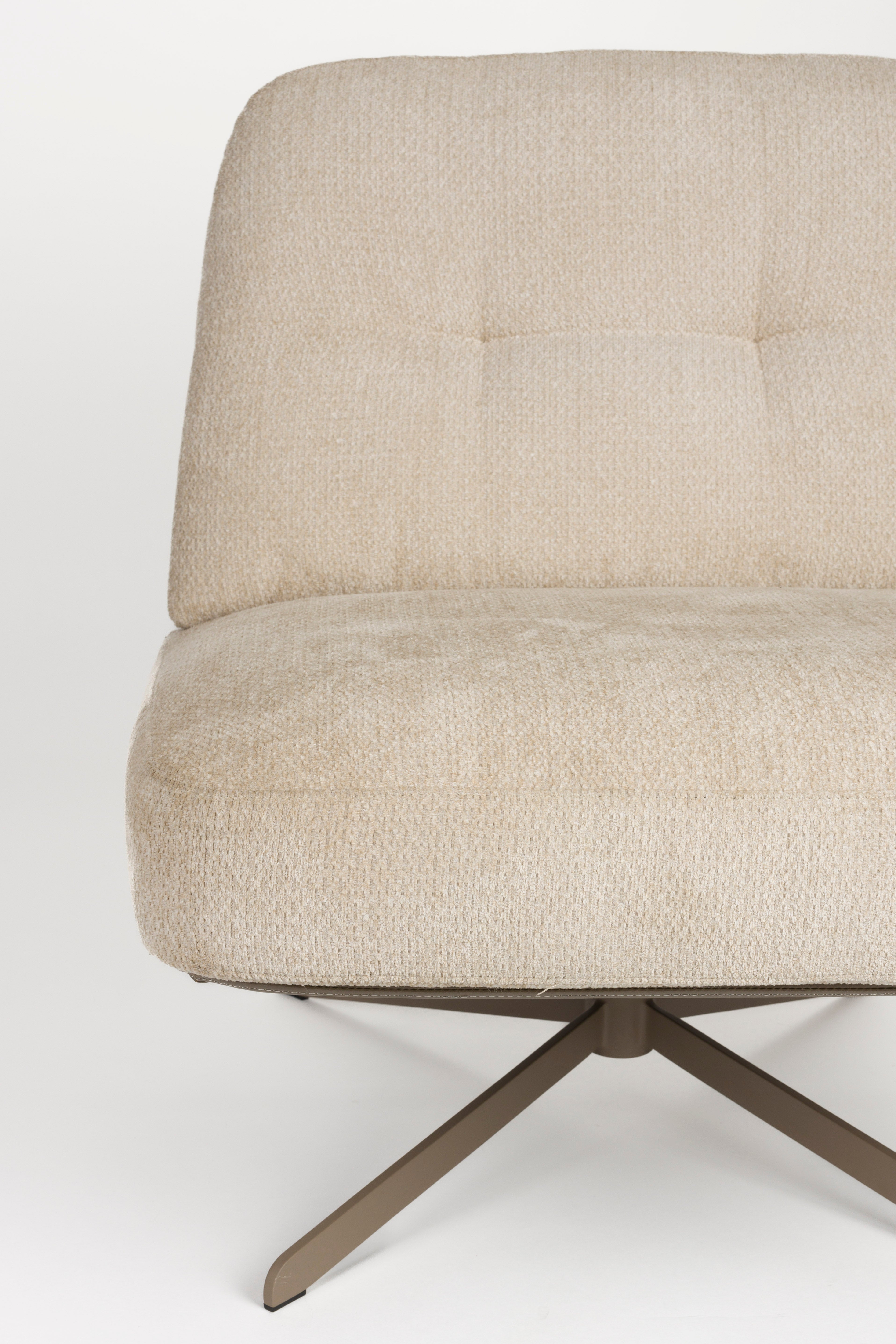 BENJAMIN armchair beige eco-leather with beige base