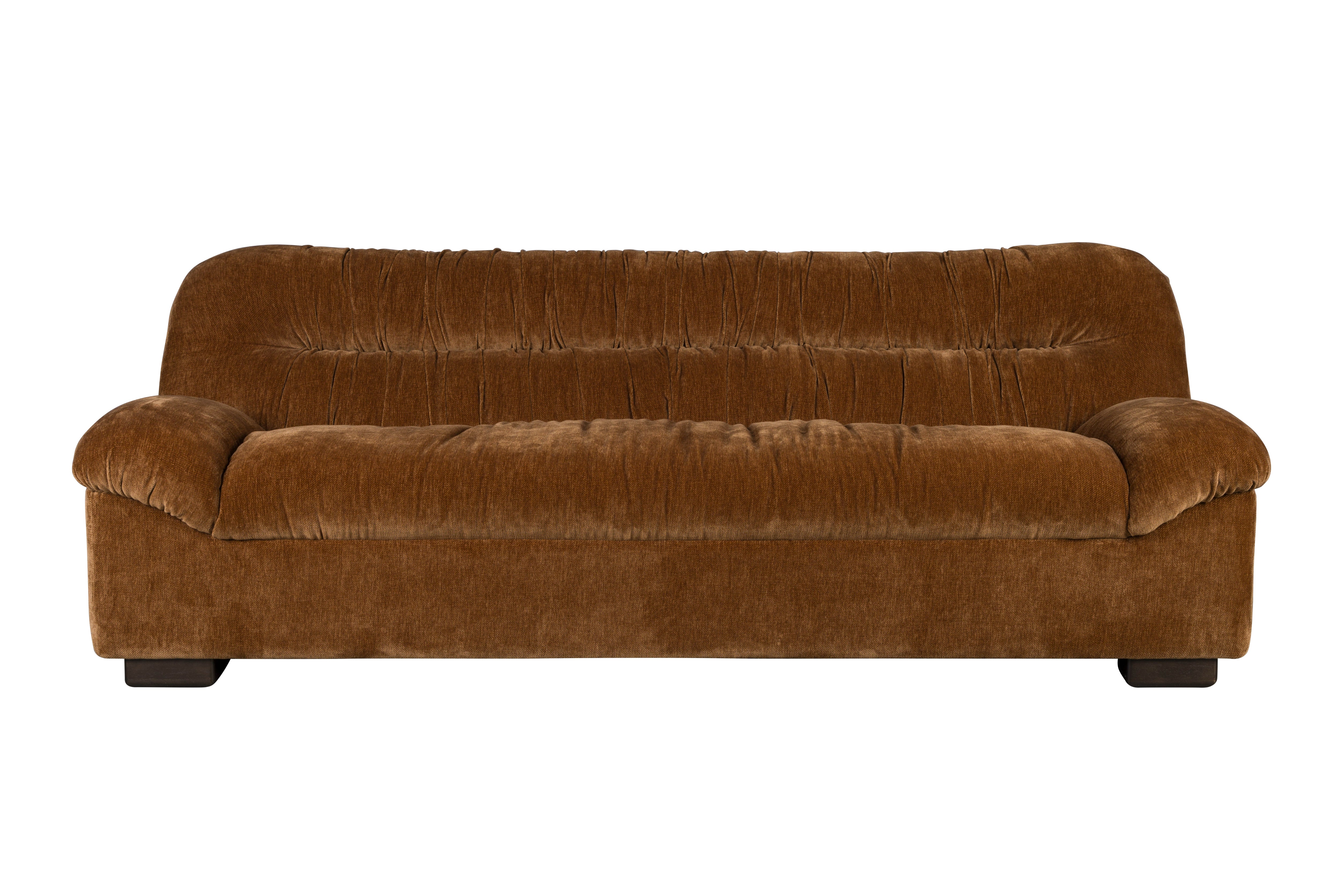 Sofa DOUGLAS cognackleurig fluweel