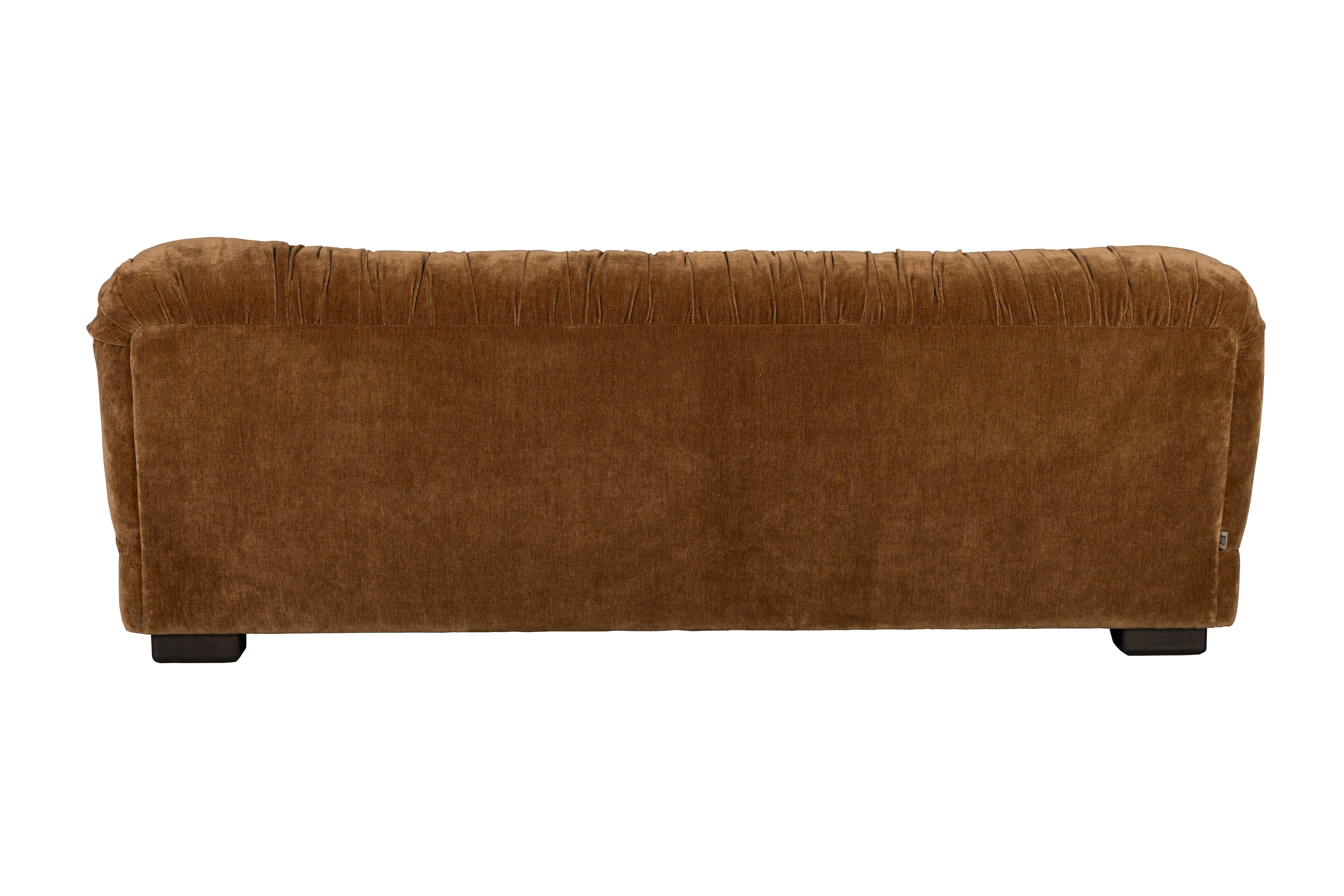 Sofa DOUGLAS cognackleurig fluweel