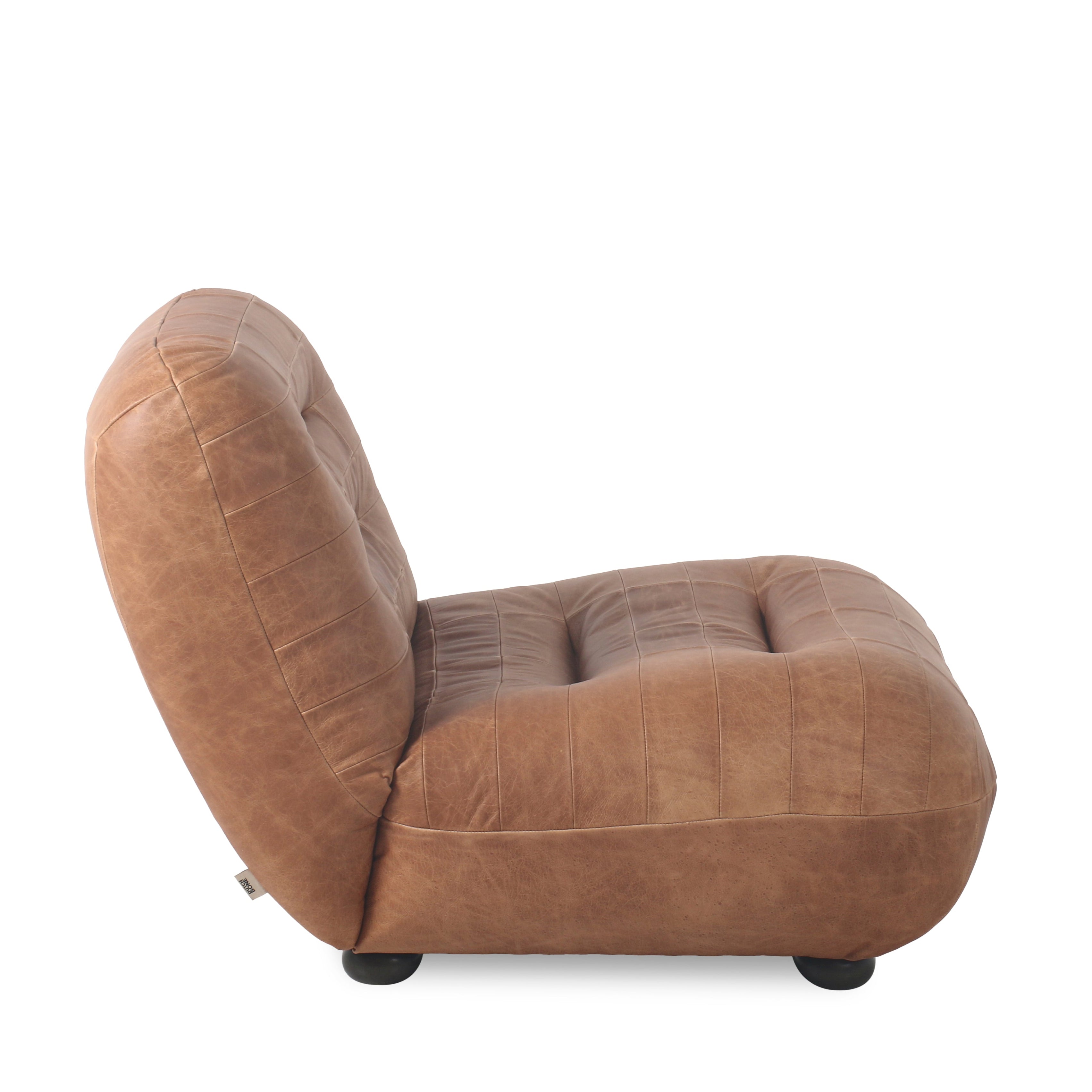 WYATT WAX Armchair Cognac Leather
