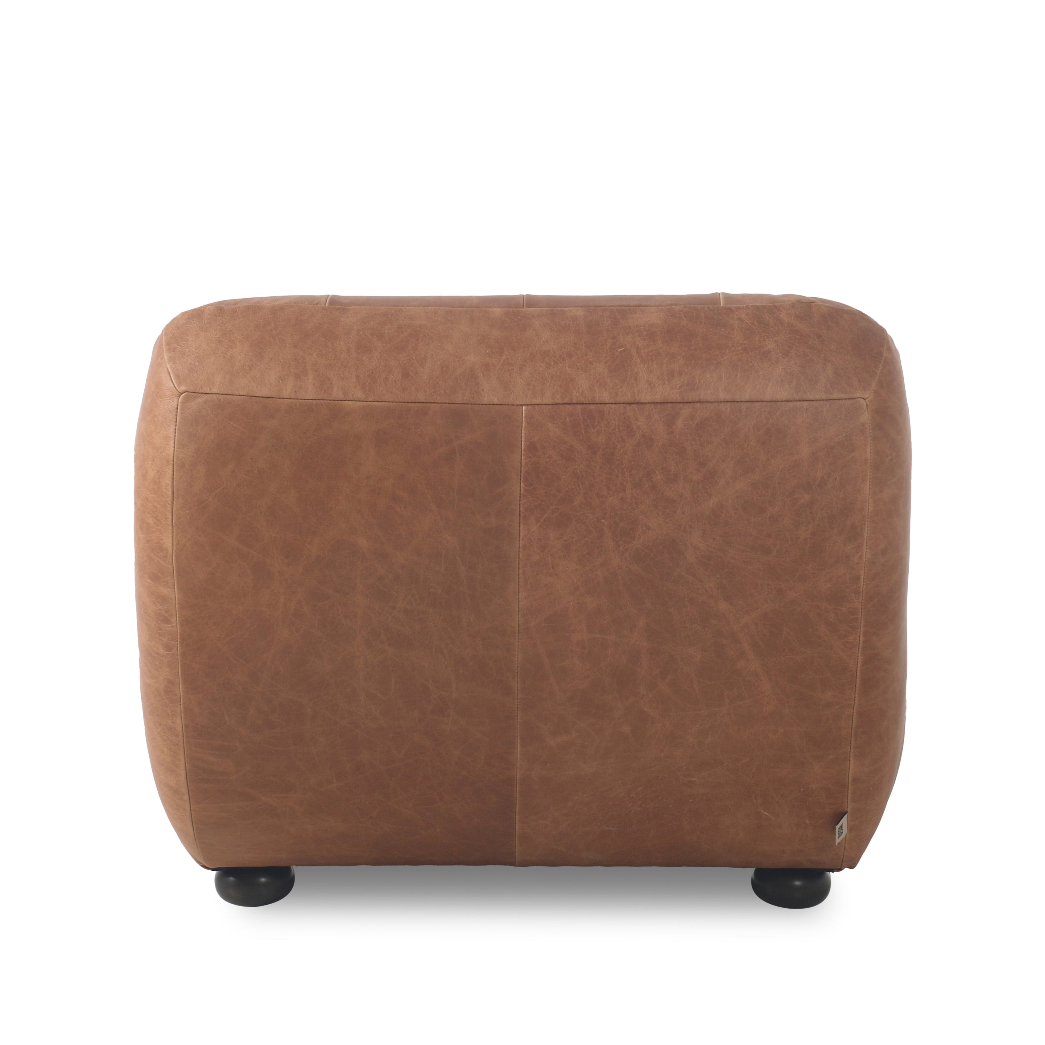 WYATT WAX Armchair Cognac Leather