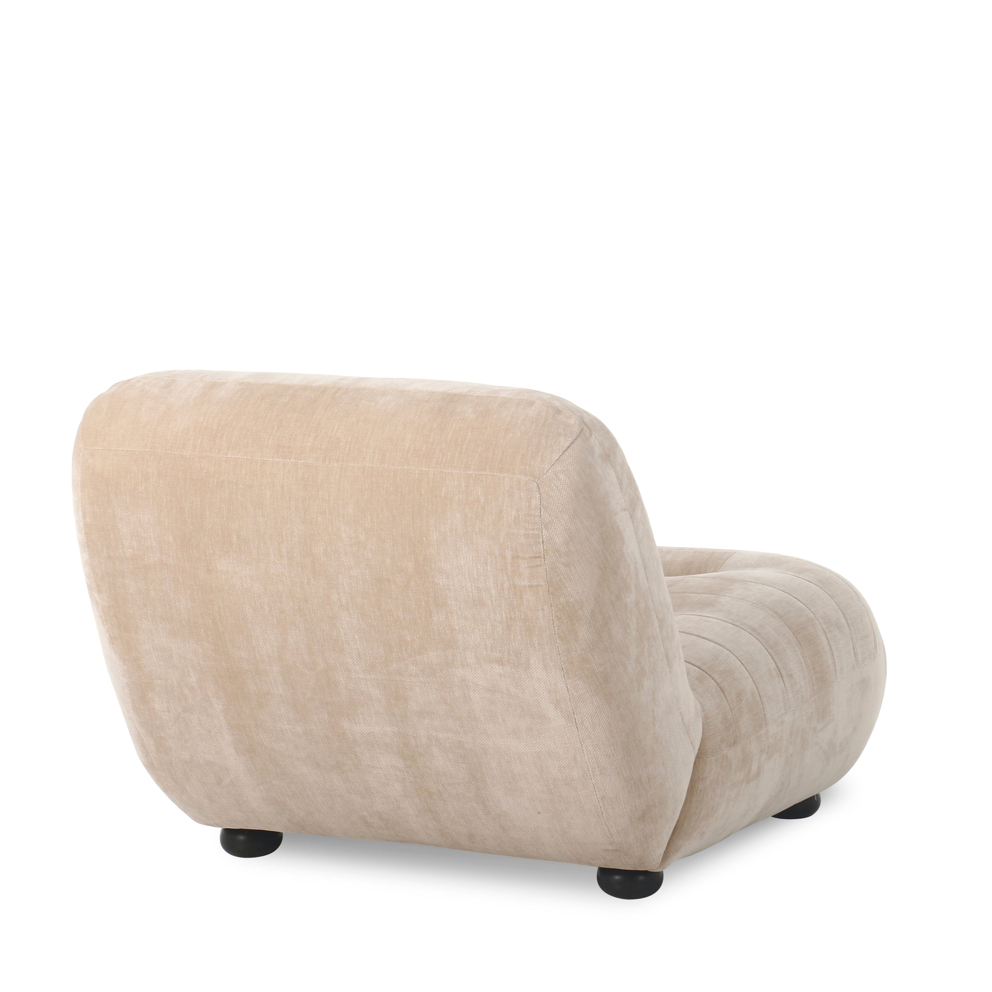 WYATT beige velvet armchair