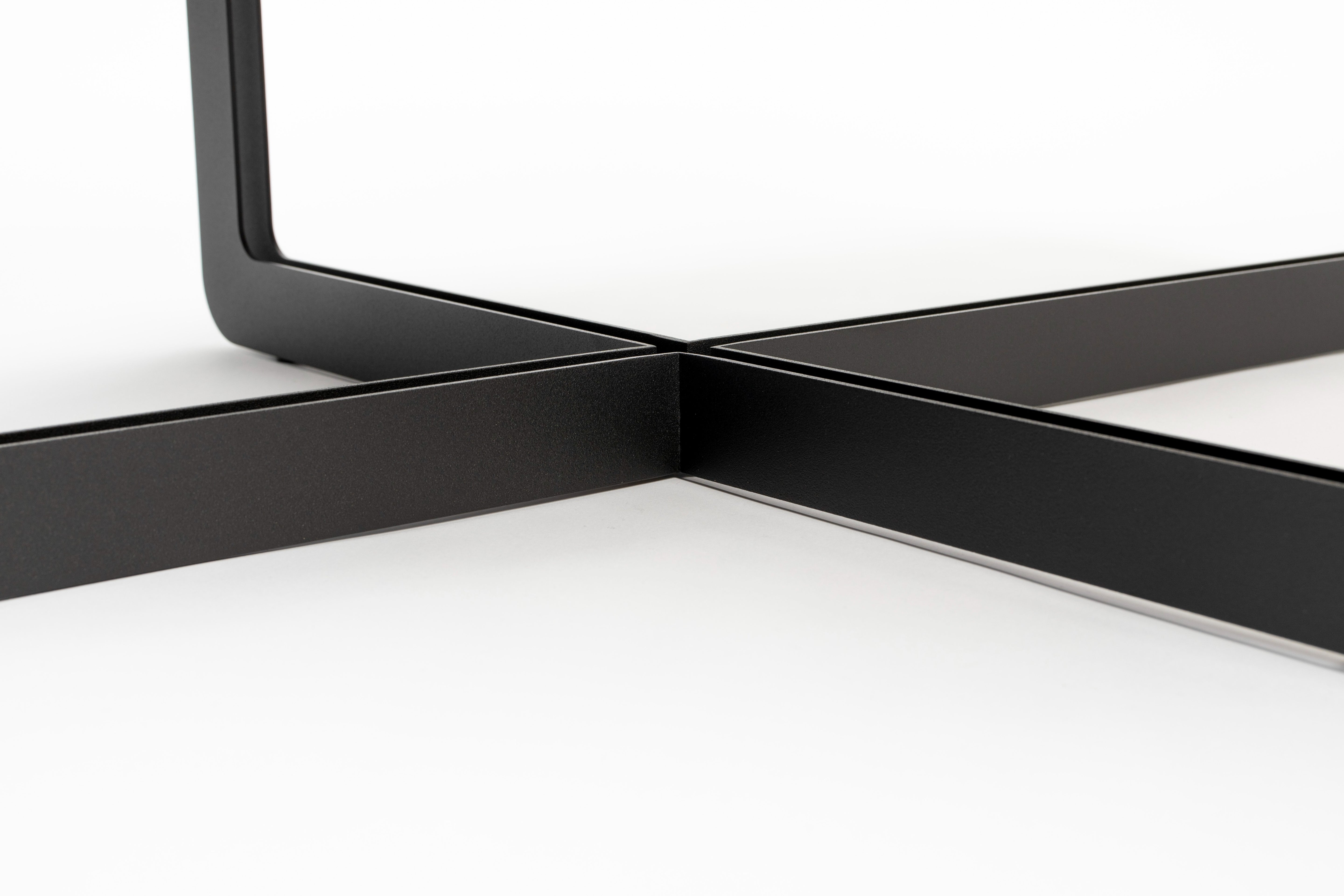 Ovale Zwarte Salontafel CENTRE