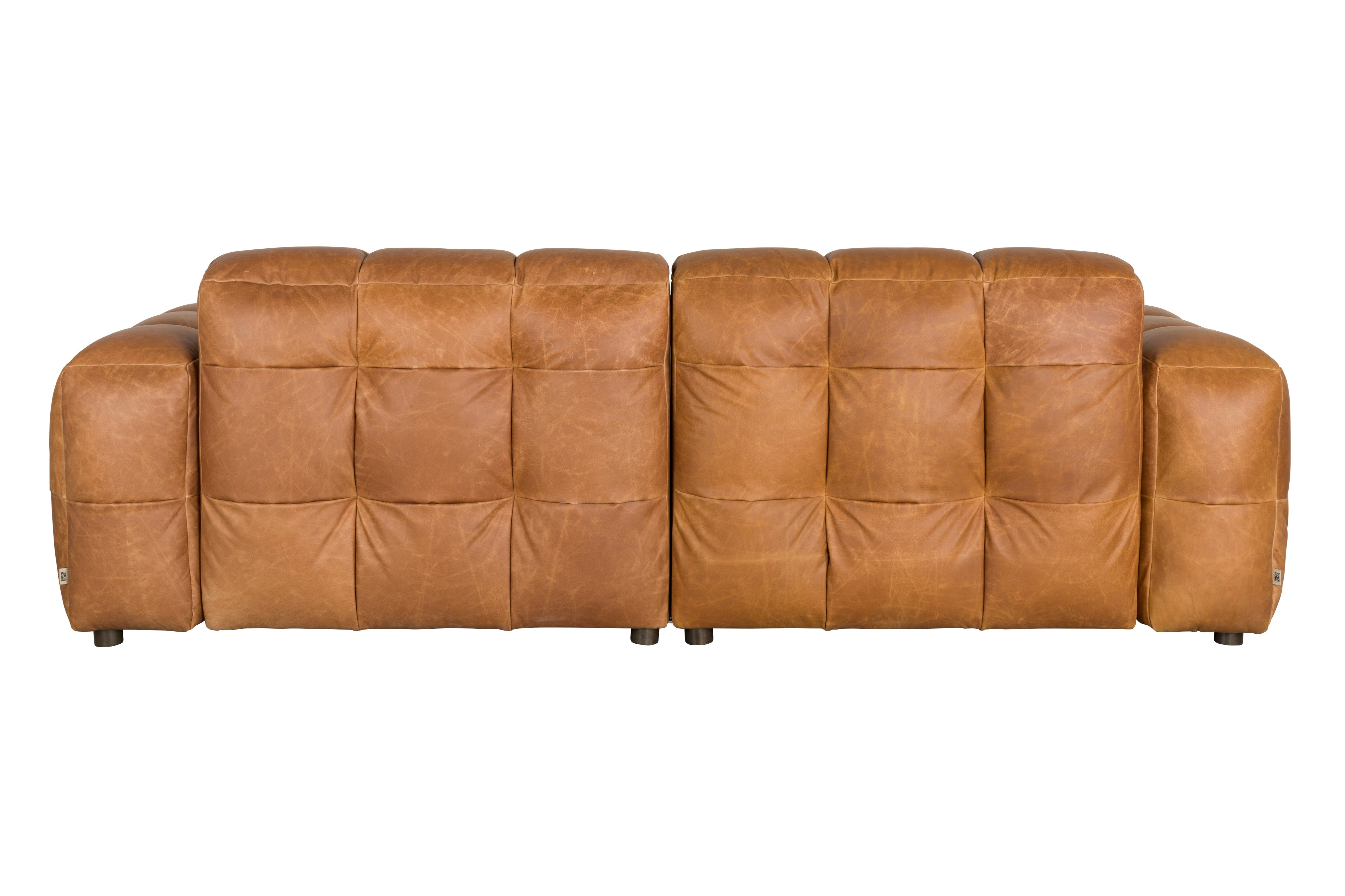 3-seater HACKMAN sofa in cognac leather