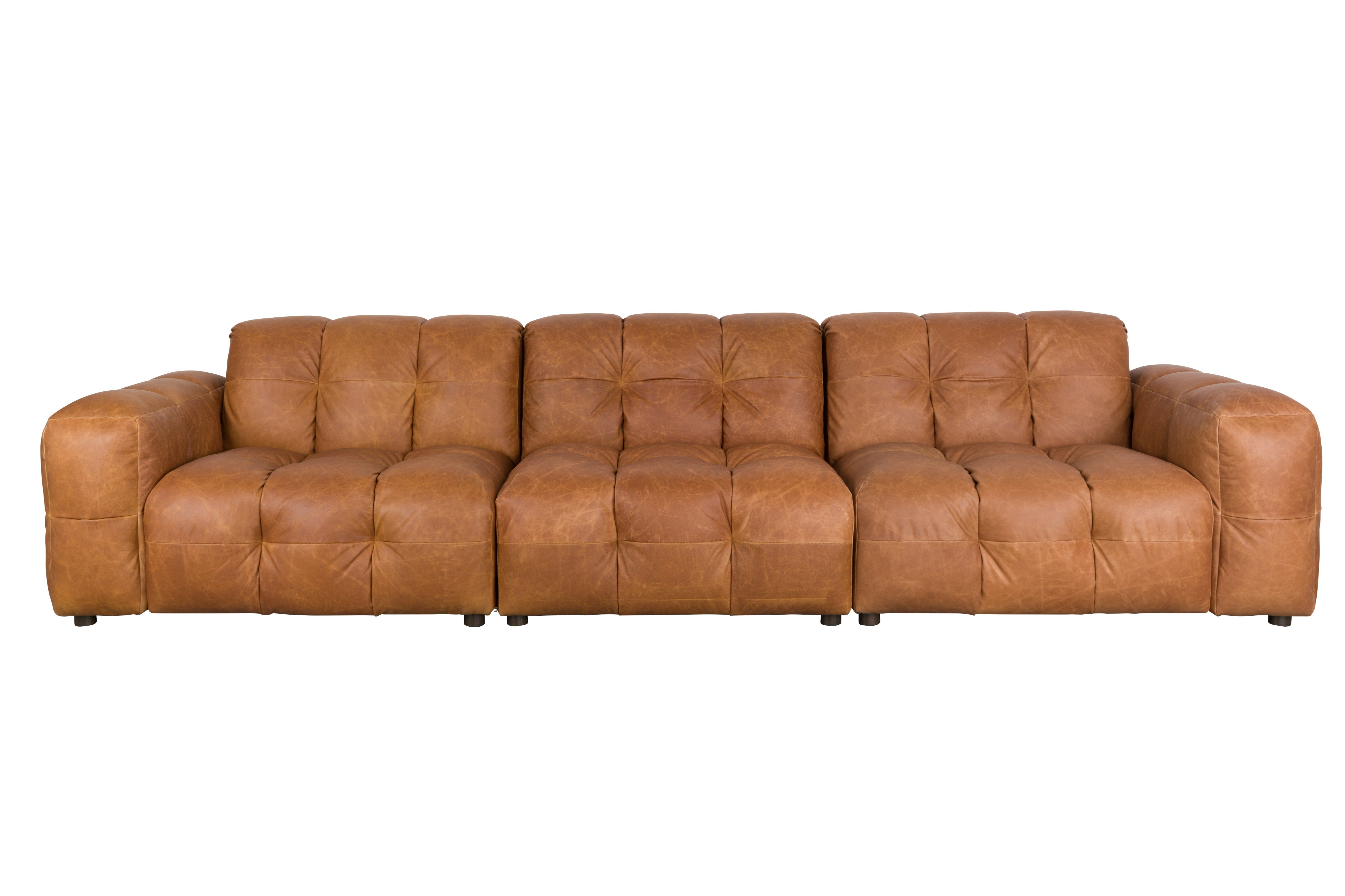 Sofa 4,5-sitzige HACKMAN cognac Leder