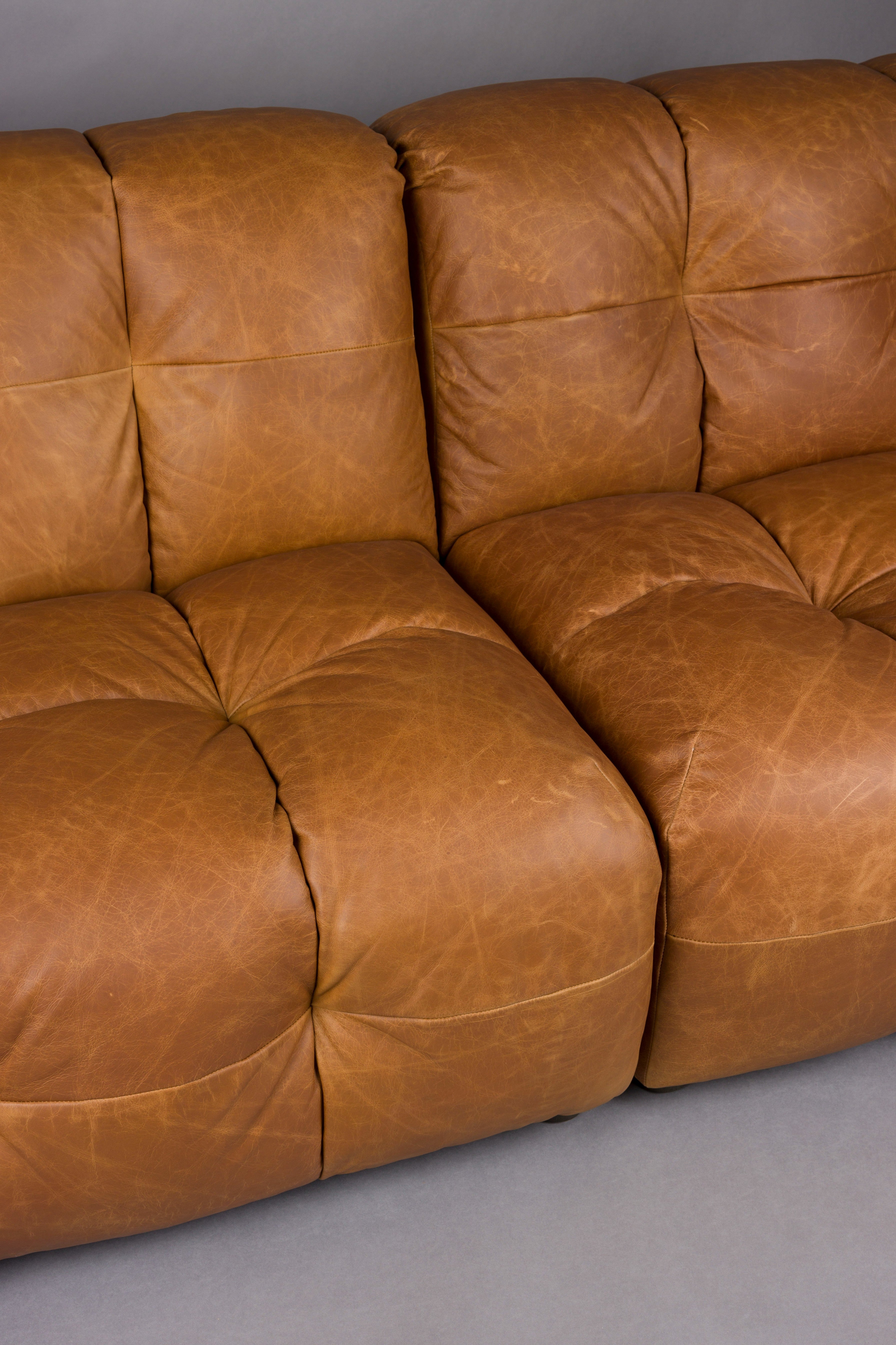 Sofa 4,5-sitzige HACKMAN cognac Leder