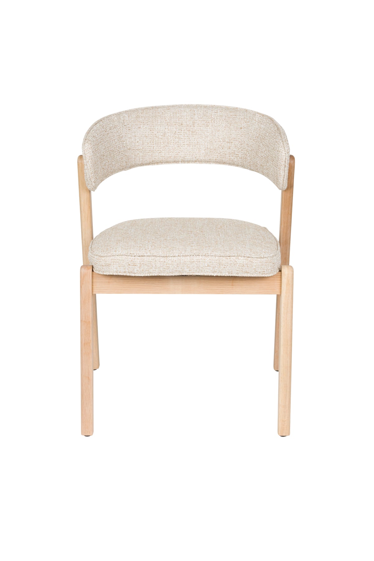 Stoel BRIGHT beige met eiken basis