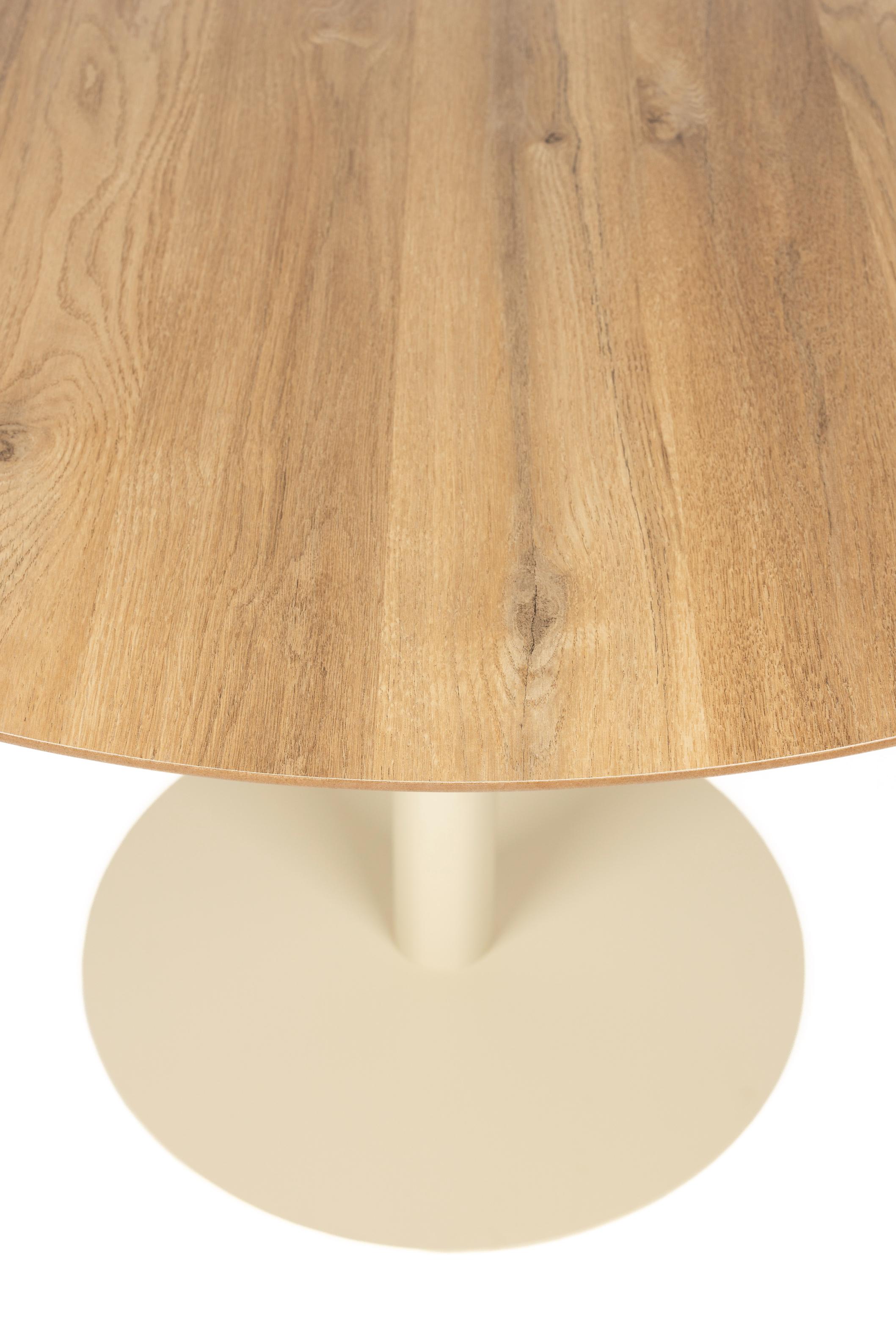 Ronde tafel STEVEN bruin met beige voet
