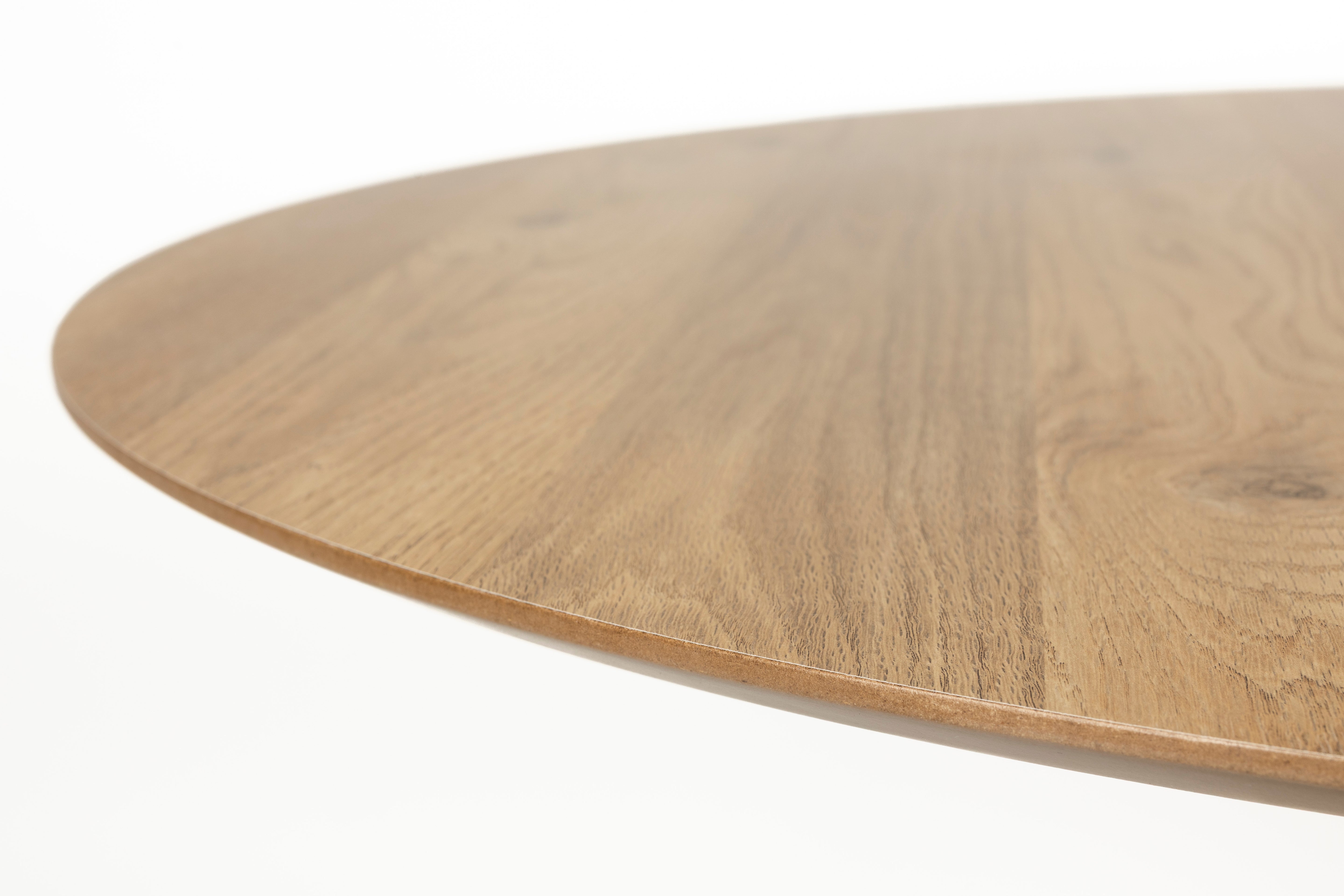 Ronde tafel STEVEN bruin met beige voet