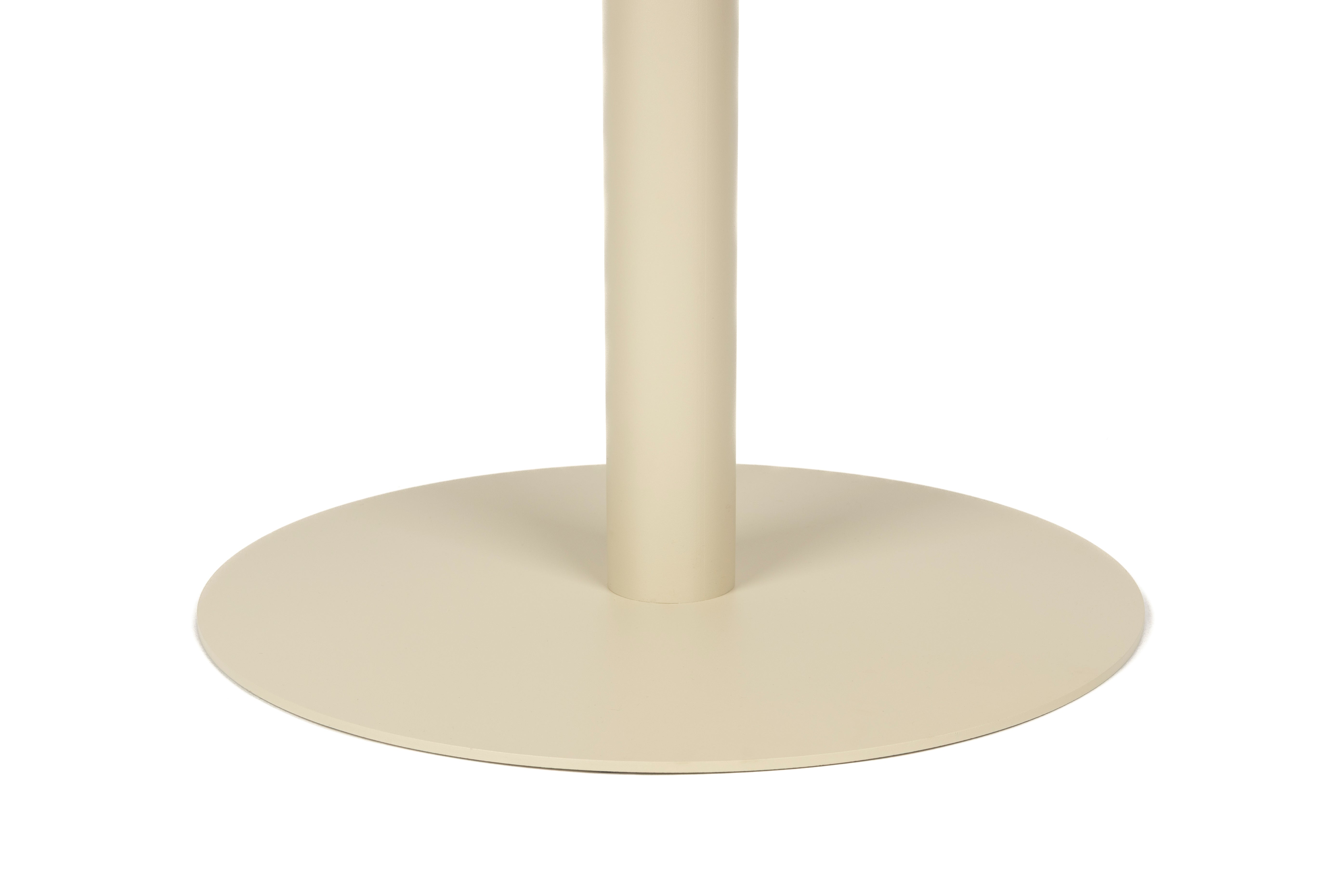 Ronde tafel STEVEN bruin met beige voet
