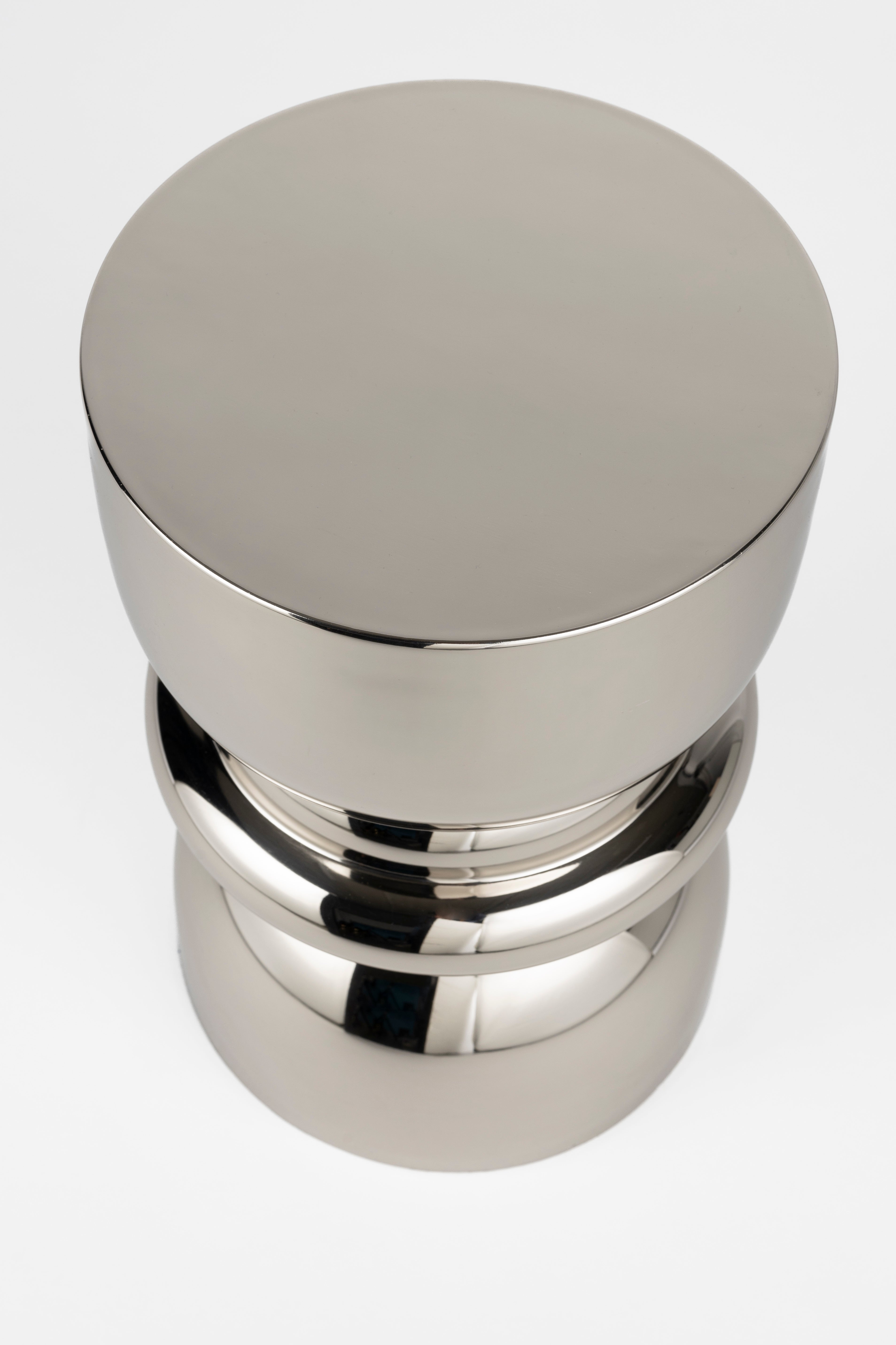 Stolik boczny KINGA srebrny