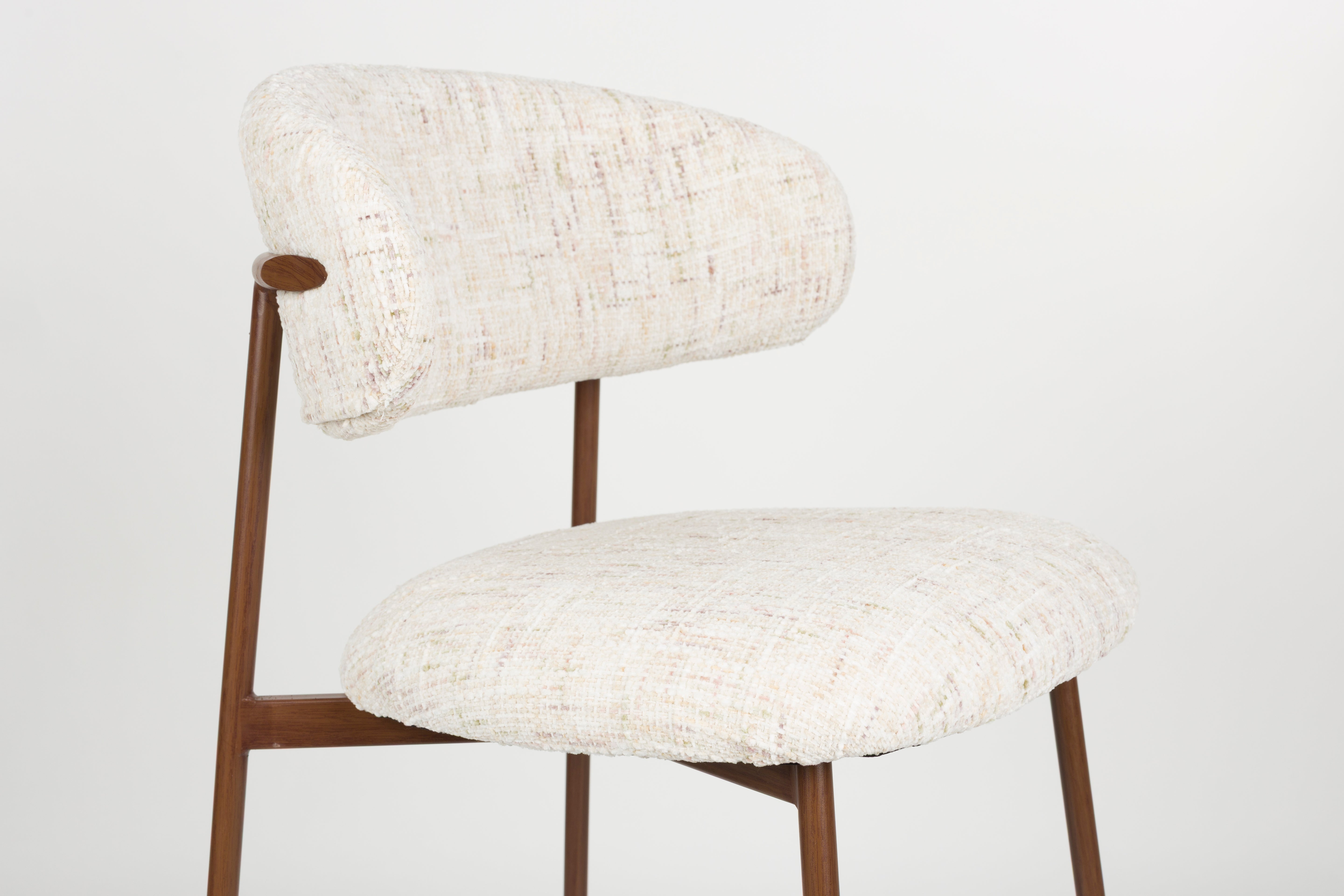 Barkruk CLAES lichtbeige melange met een bruine basis