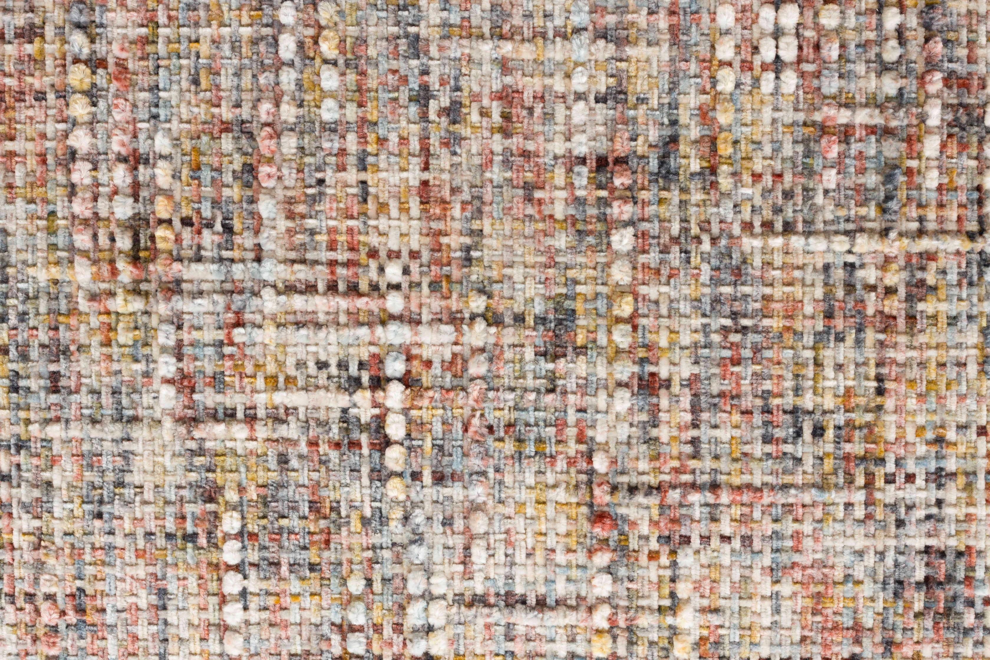 CLAES Bar Stool Beige Melange with Brown Base