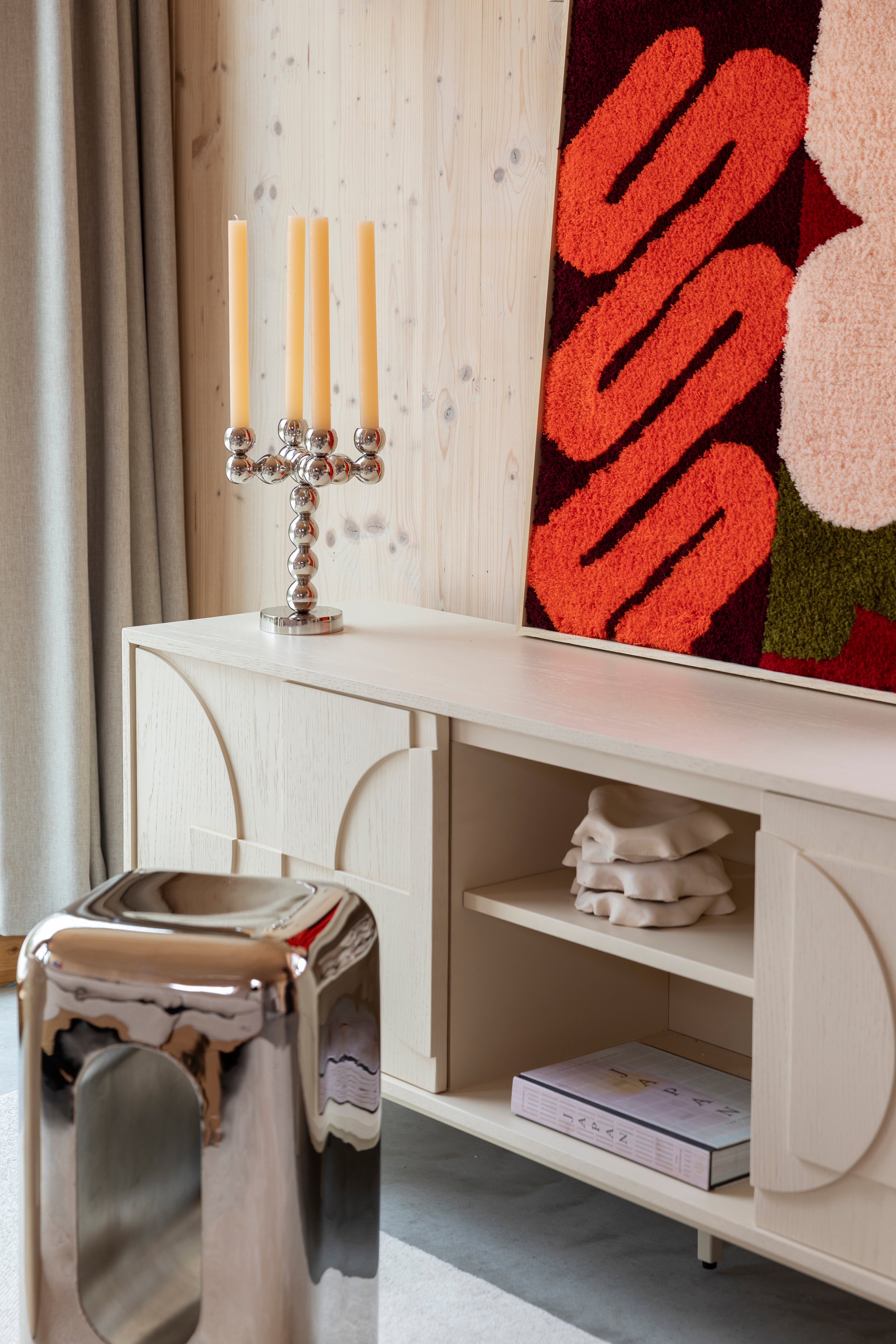 Kaarsenhouder BUBBLES FOUR zilver