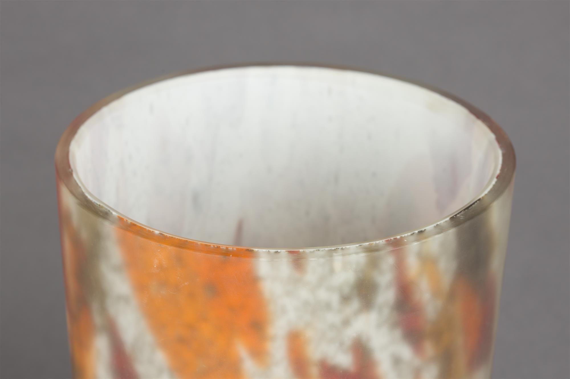 Vase EARL orange mit braun