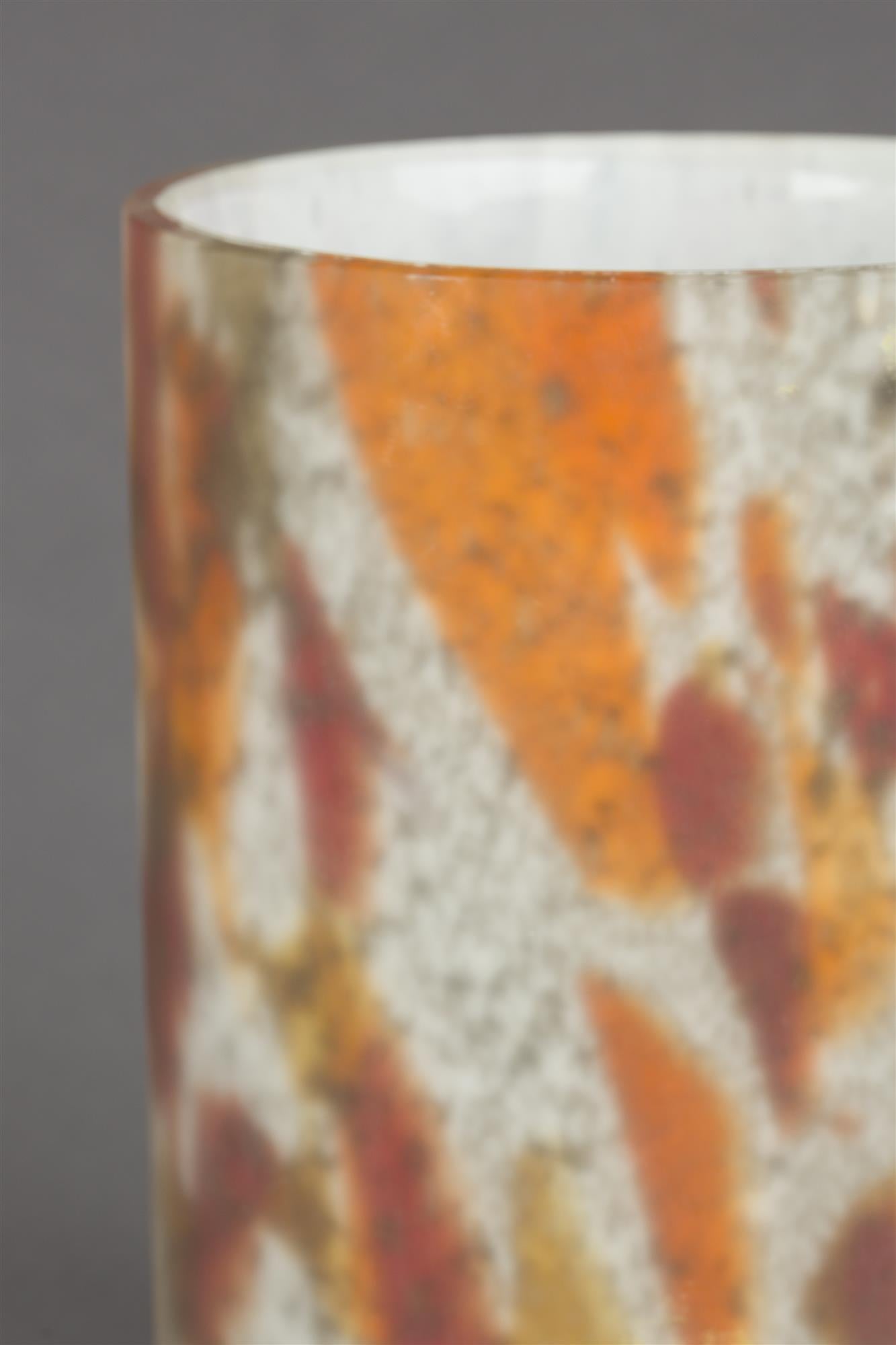 Vase EARL orange mit braun