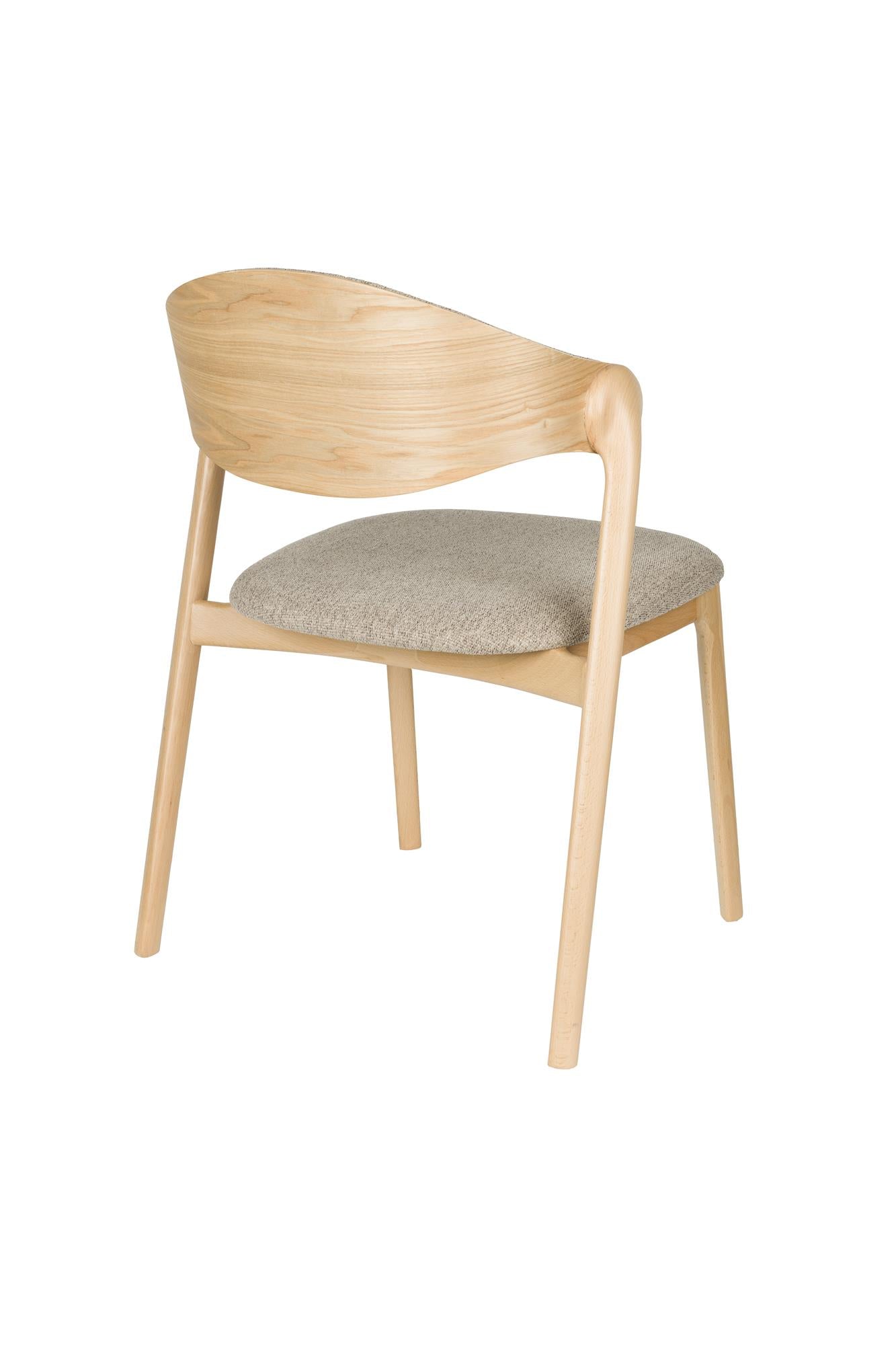BABINGTON Chair brown with wooden base