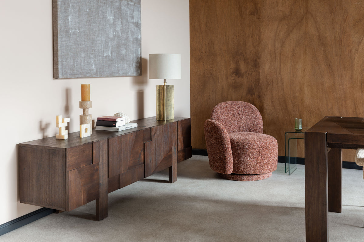 Dressoir BRUNEAU donkerbruin acaciahout