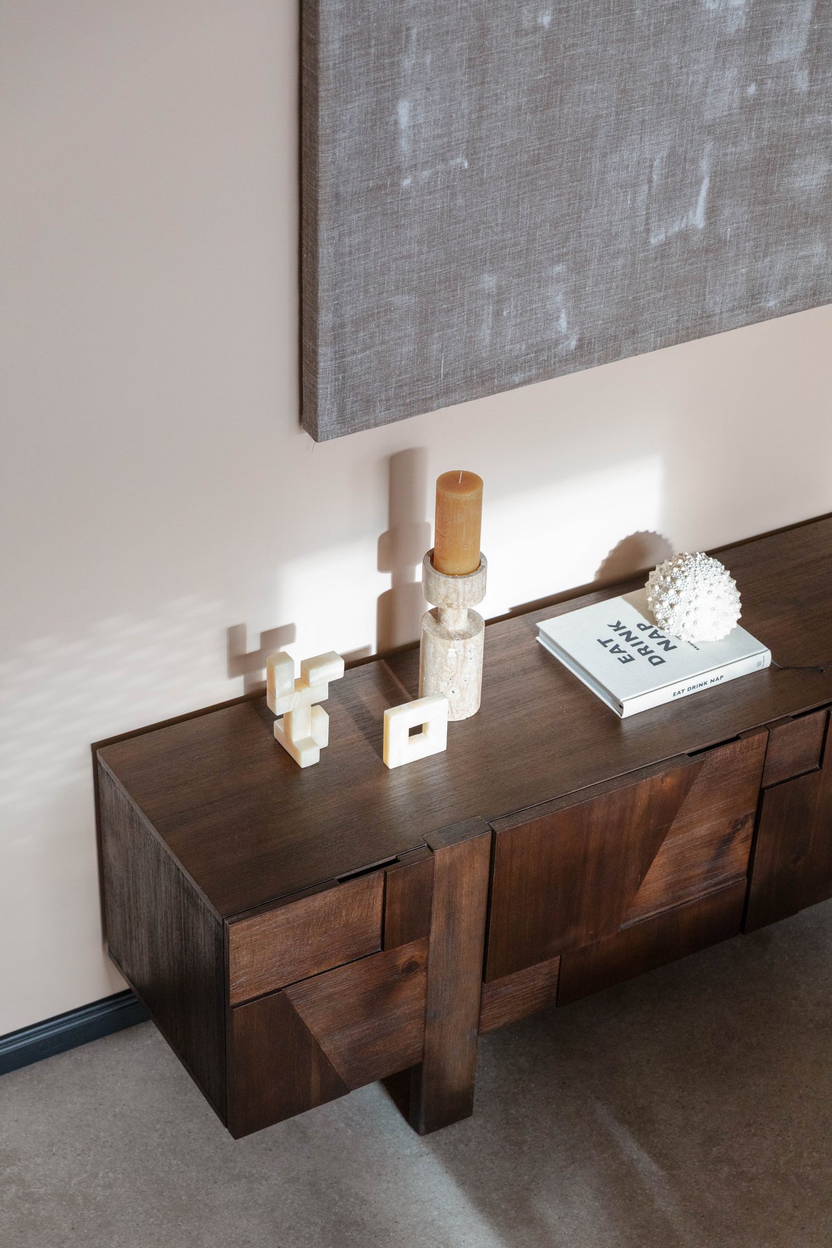 Dressoir BRUNEAU donkerbruin acaciahout