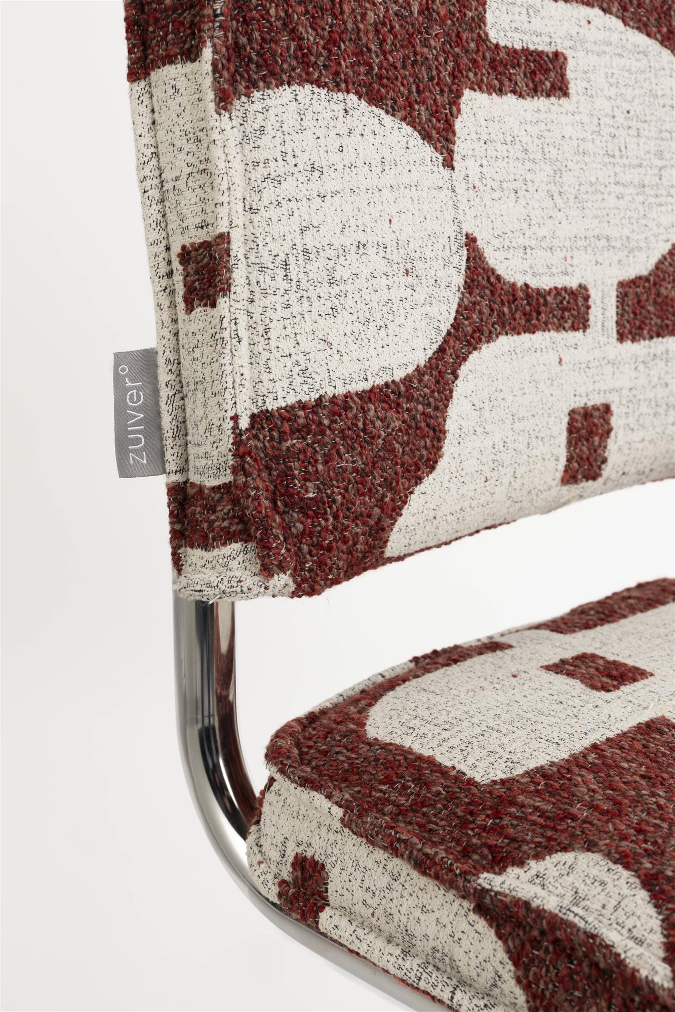 Ridge Deco Symbols Chair Red with White [Donata] [Amelia spr]