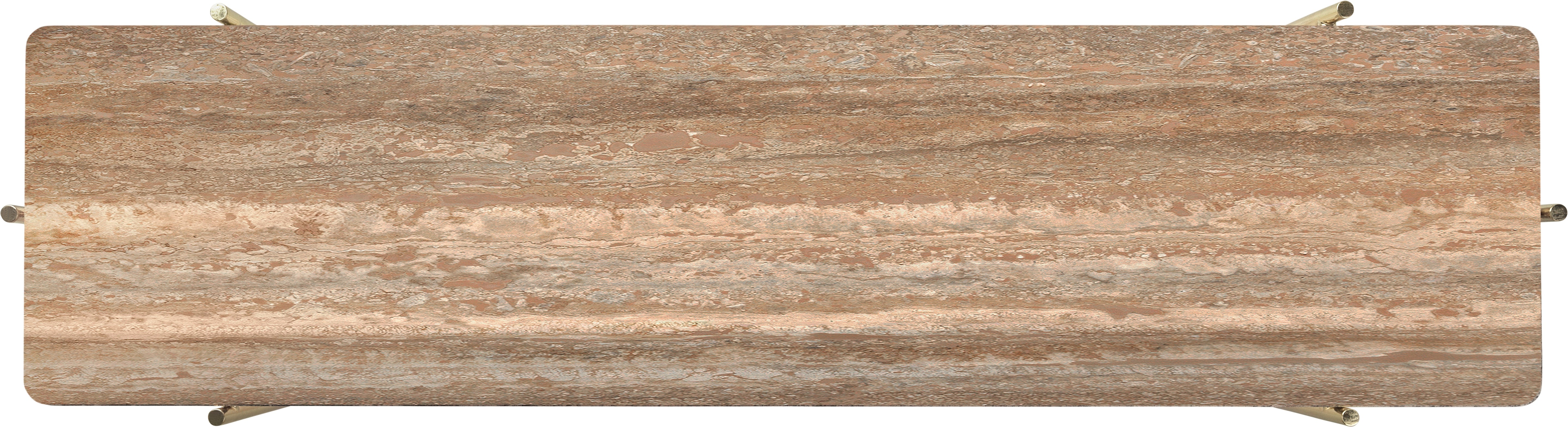 Konsola TS travertijn met gouden basis