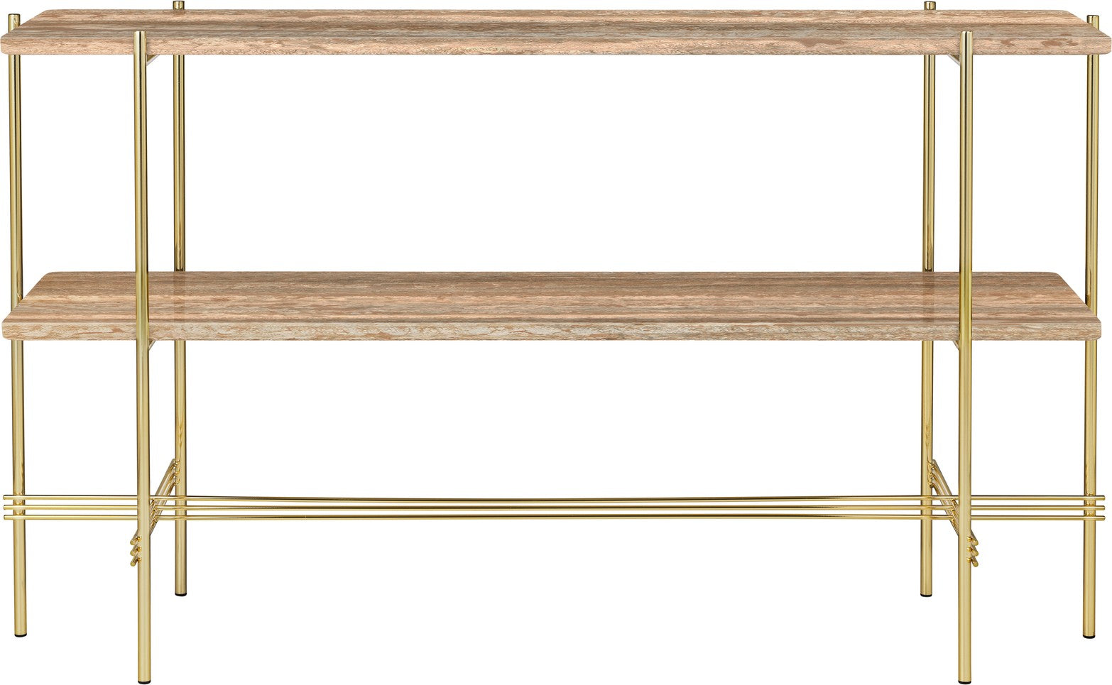 Konsola TS travertijn met gouden basis