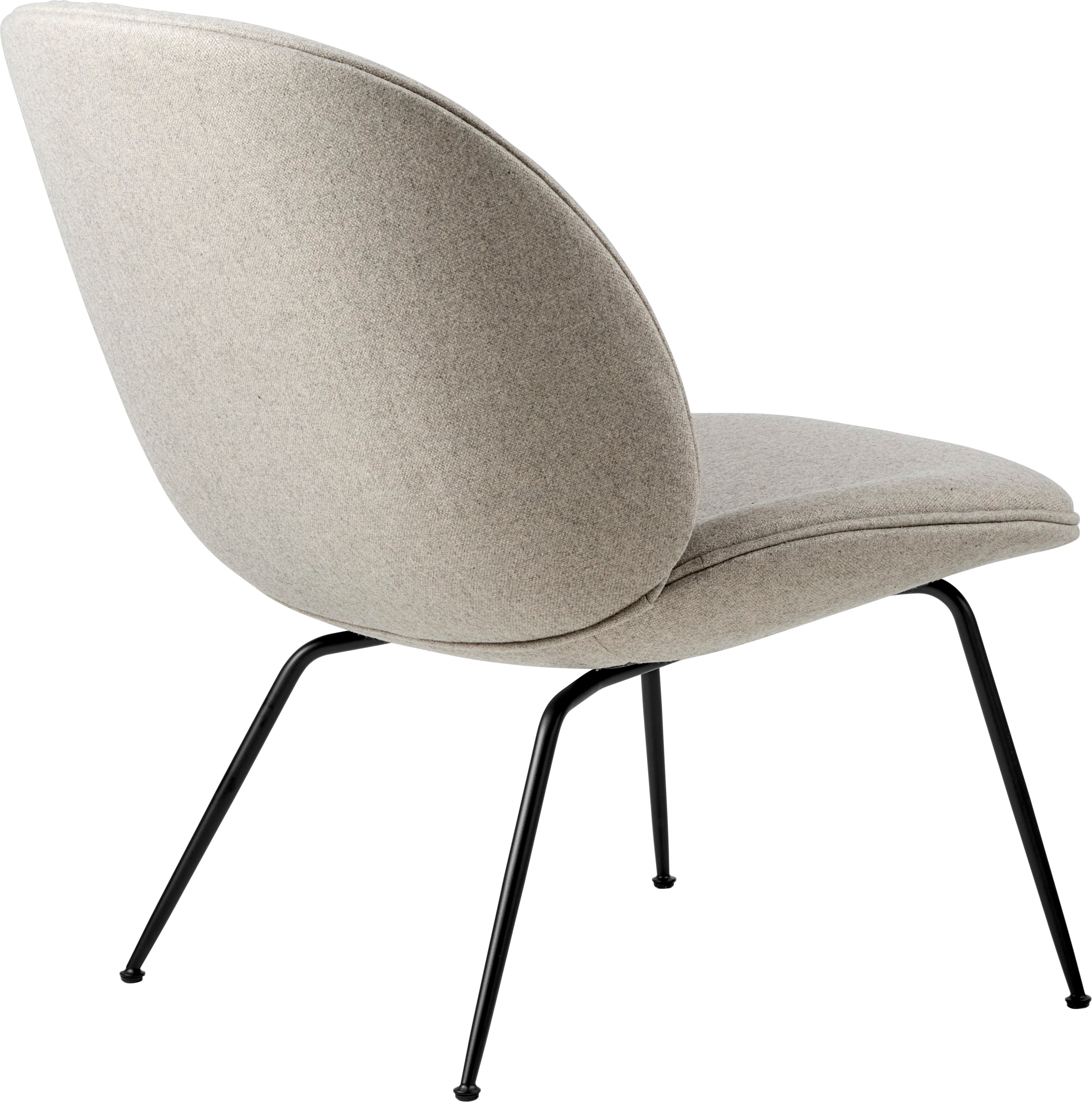 BEETLE upholstered armchair with black base