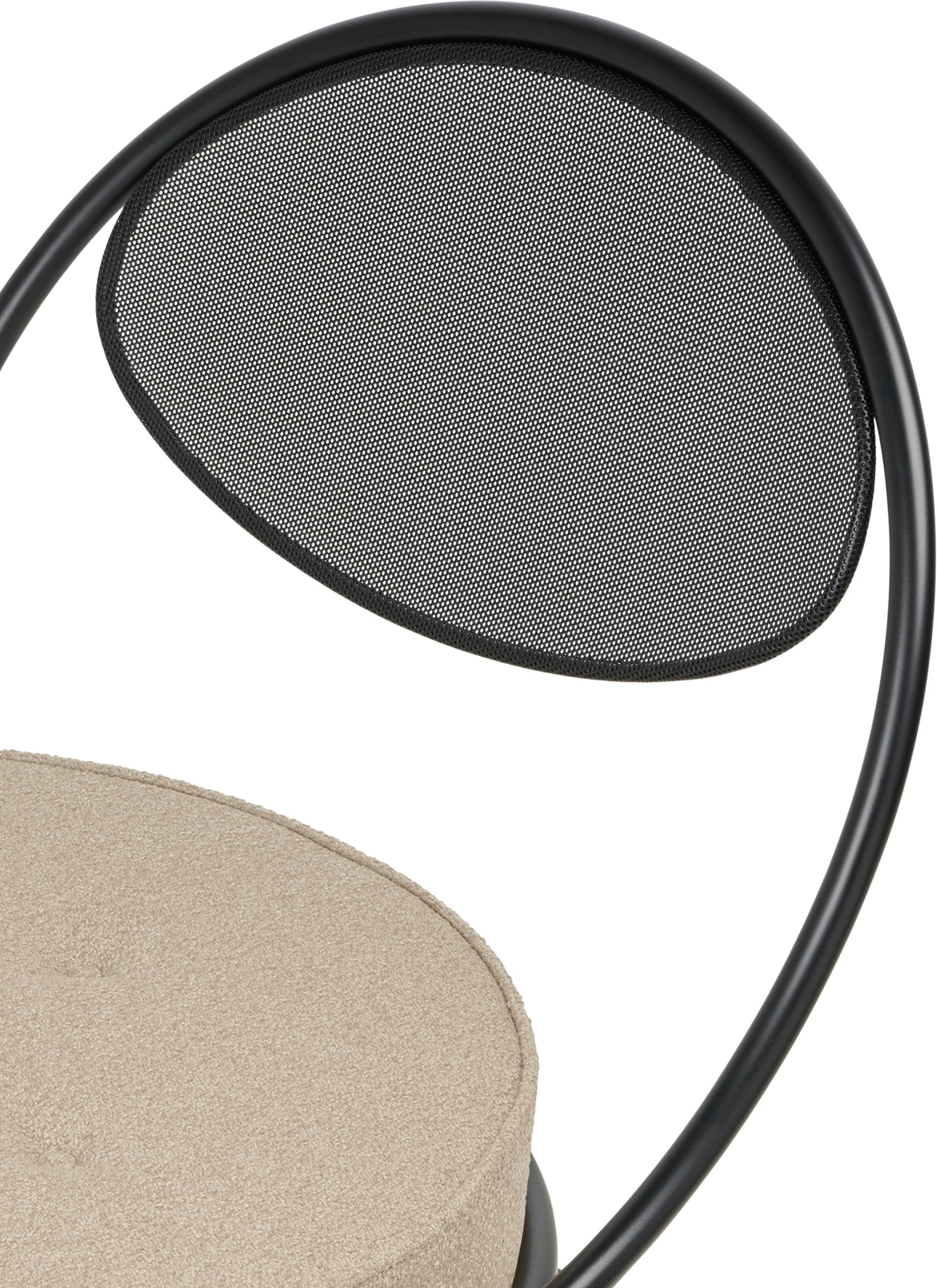 Fauteuil COPACABANA gestoffeerd met zwarte basis