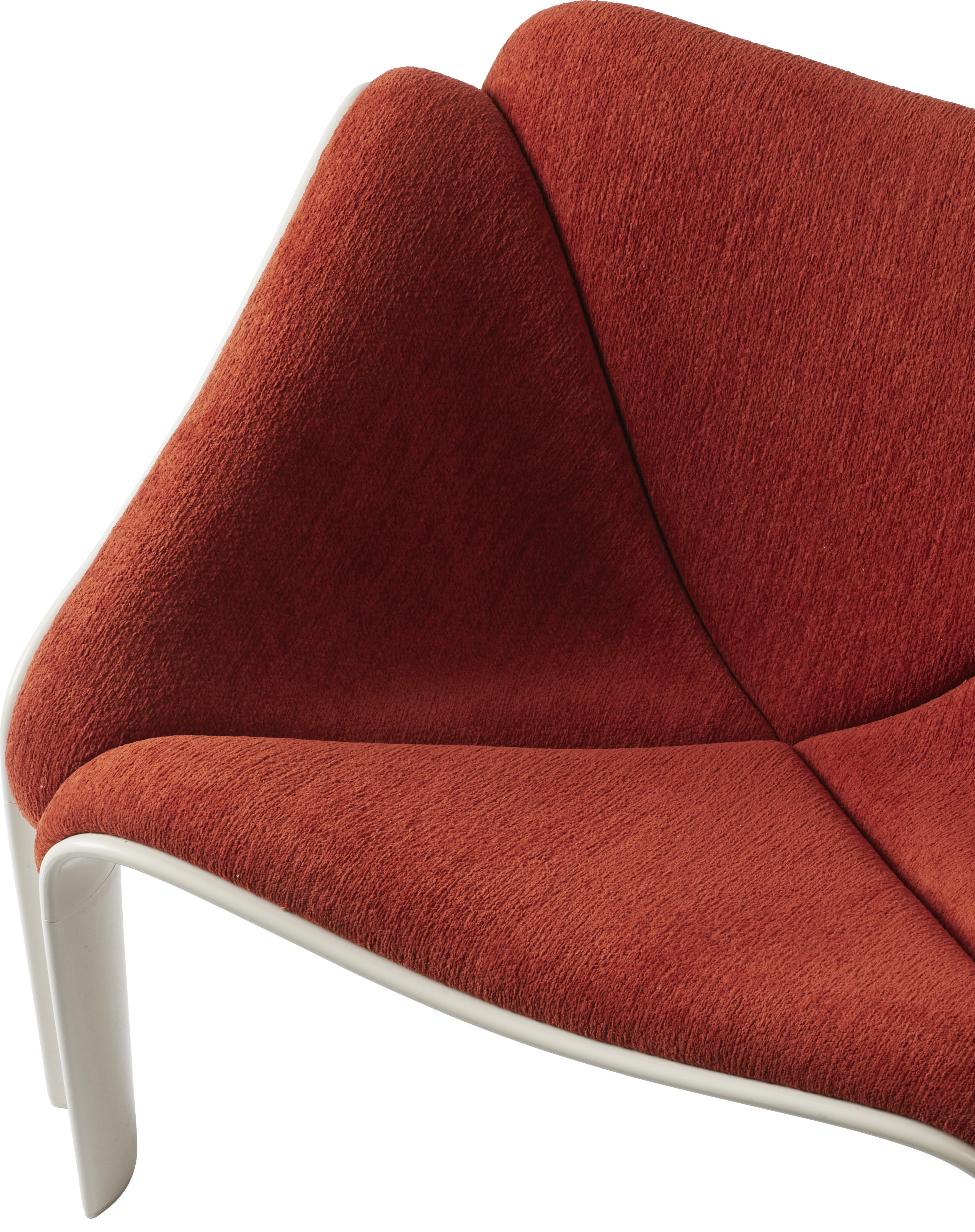 Fauteuil F300 rood met witte basis