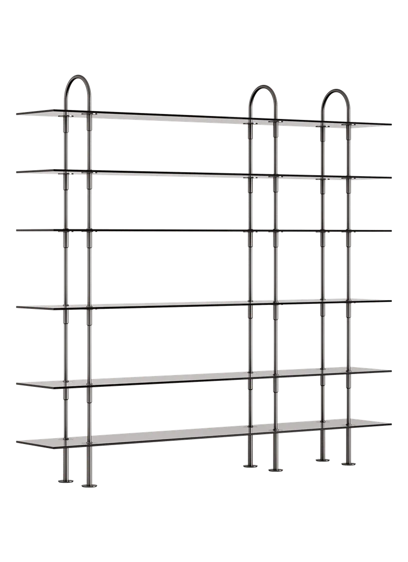KAST KEEN met rookglas en zwarte messing frame