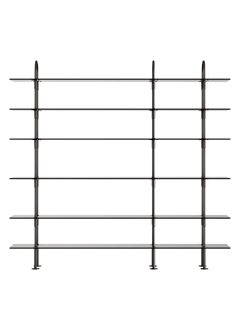 KAST KEEN met rookglas en zwarte messing frame