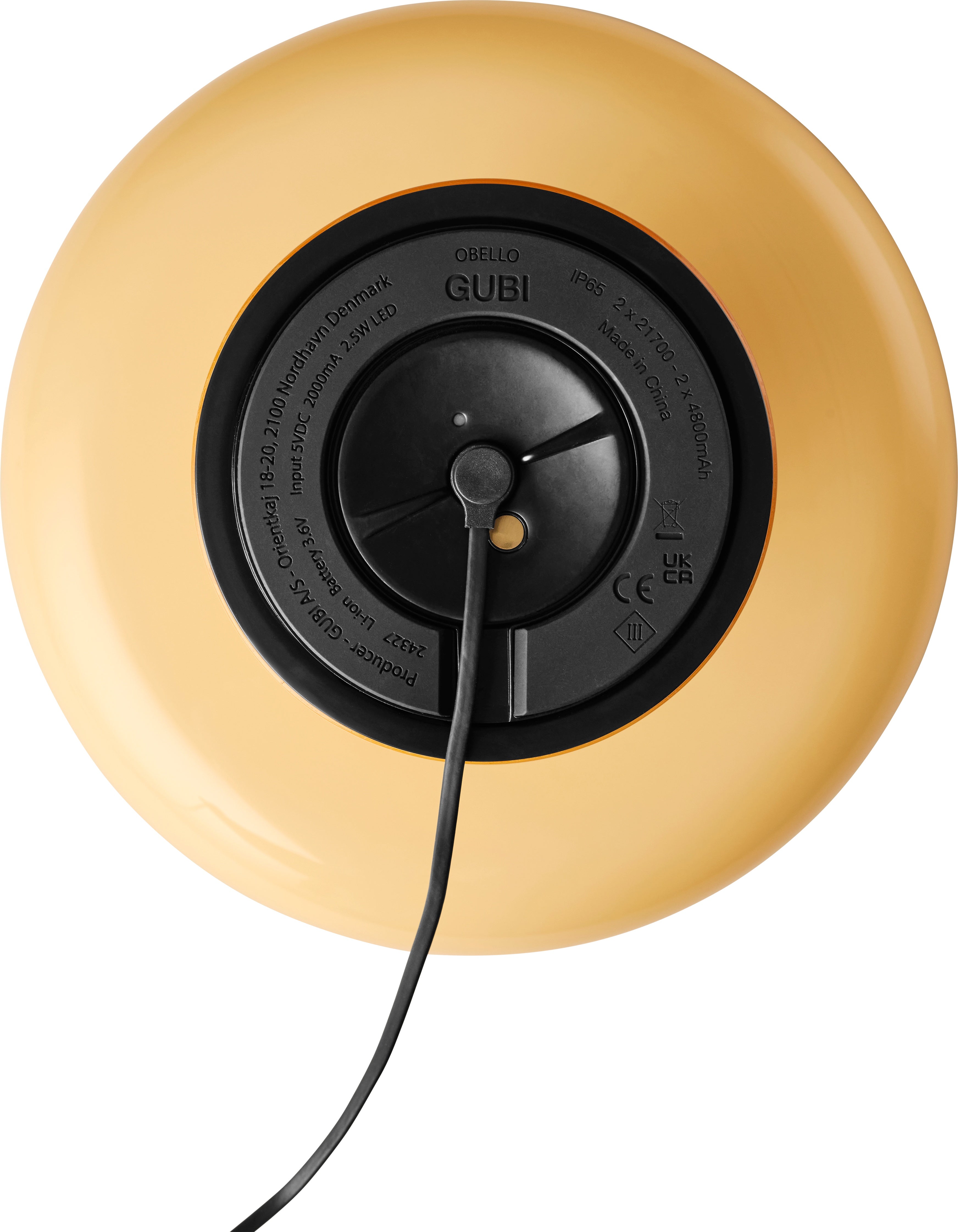 Draagbare lamp OBELLO botergeel
