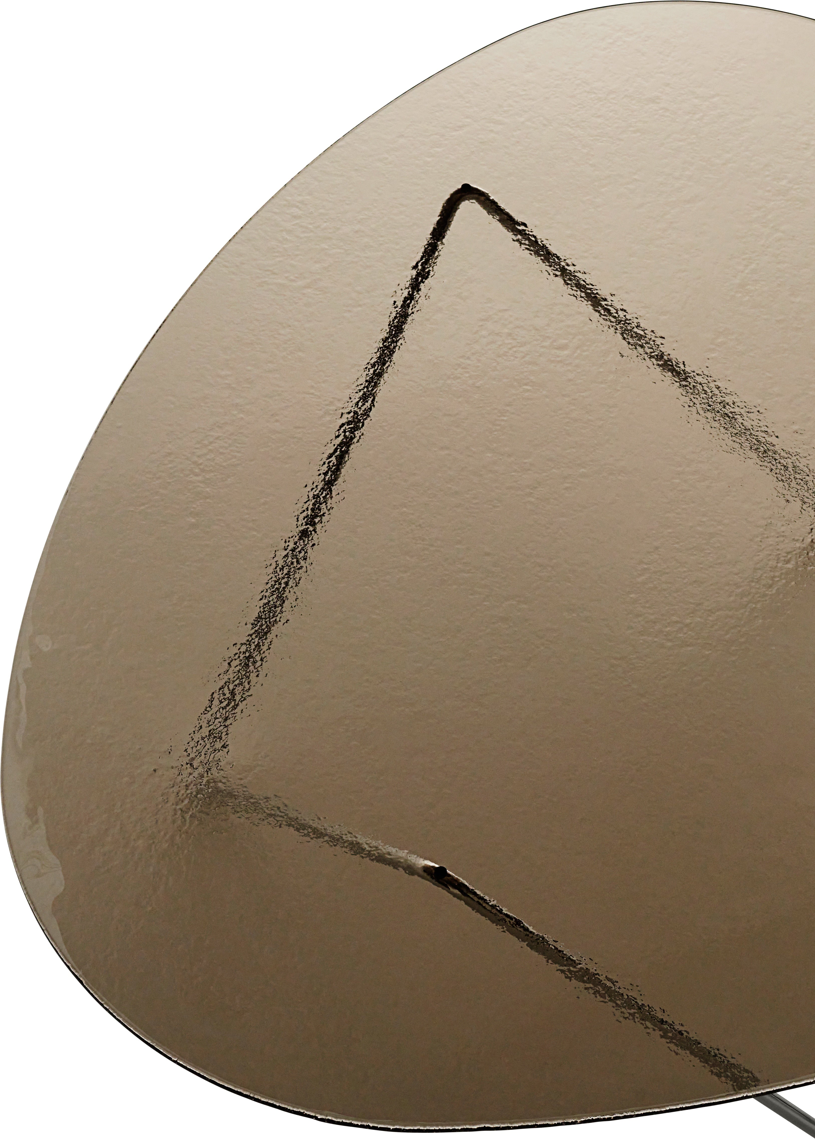 Kaffeetisch PEDRERA braunes Glas mit verchromtem Gestell