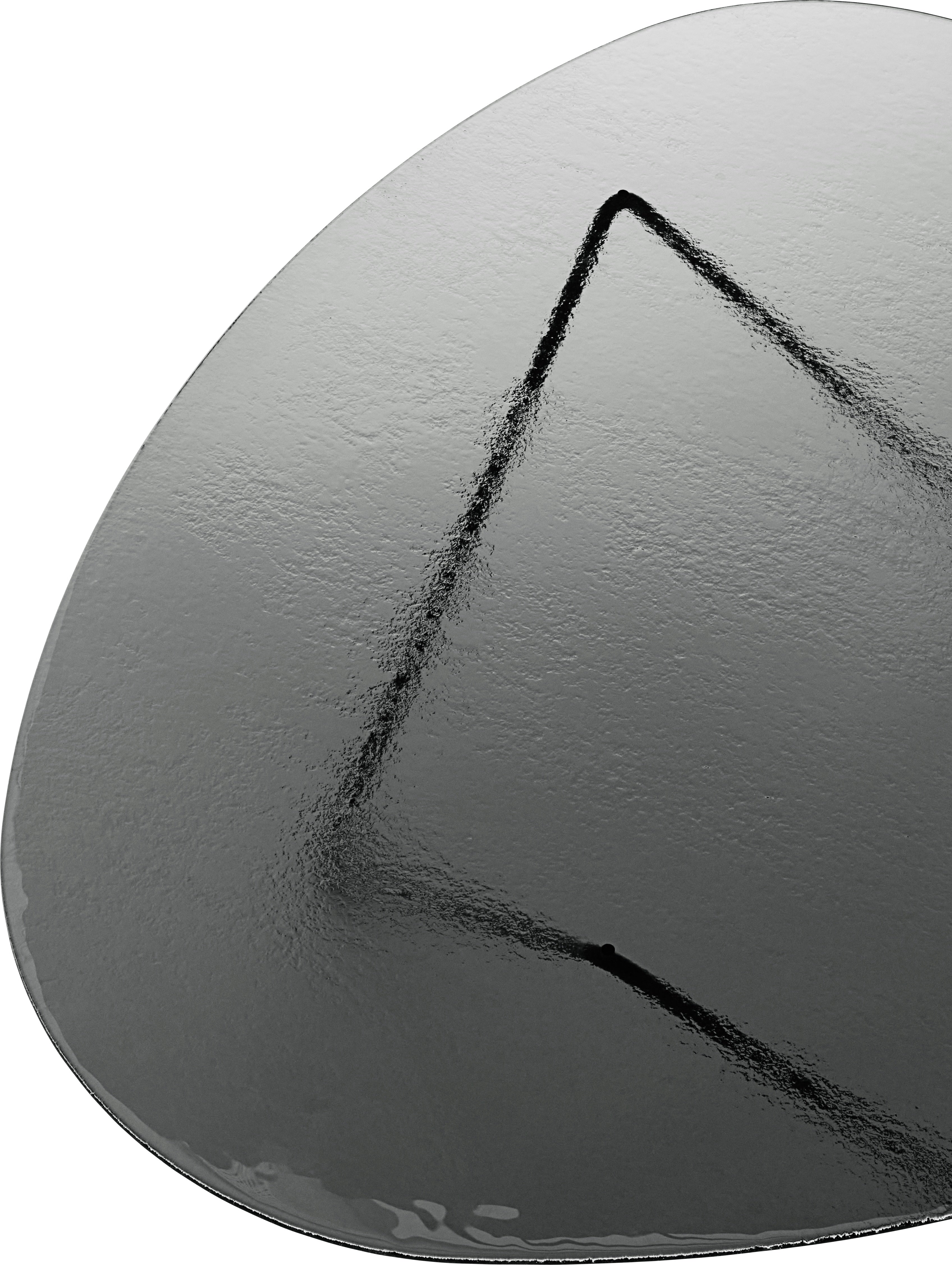 PEDRERA Coffee Table with Smoked Glass and Black Base