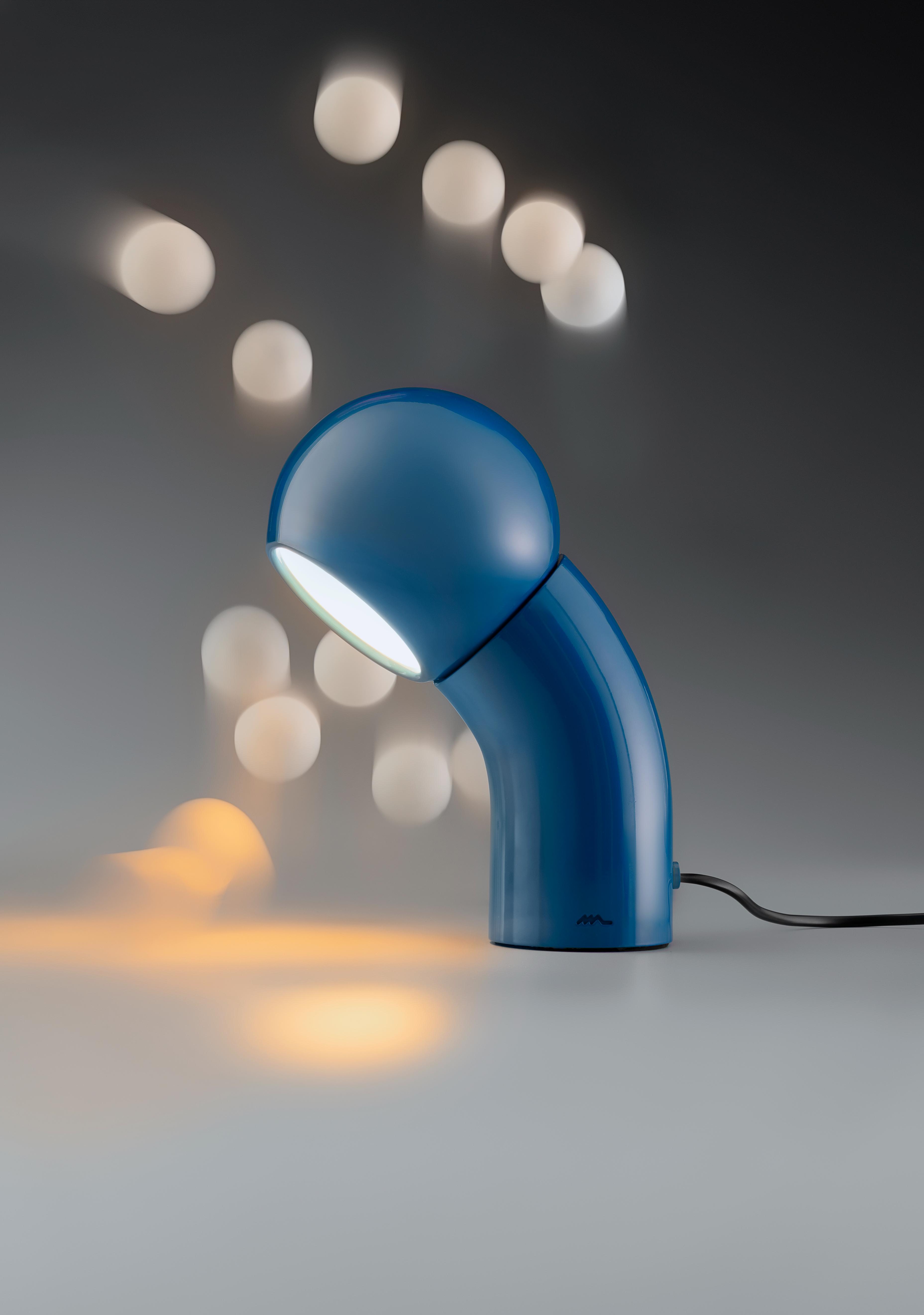 Lampa stołowa PALLINO połyskujący czerwony