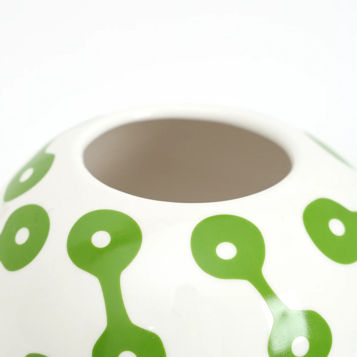 Vaas met deksel CANOPIE - PIETRA groen met wit
