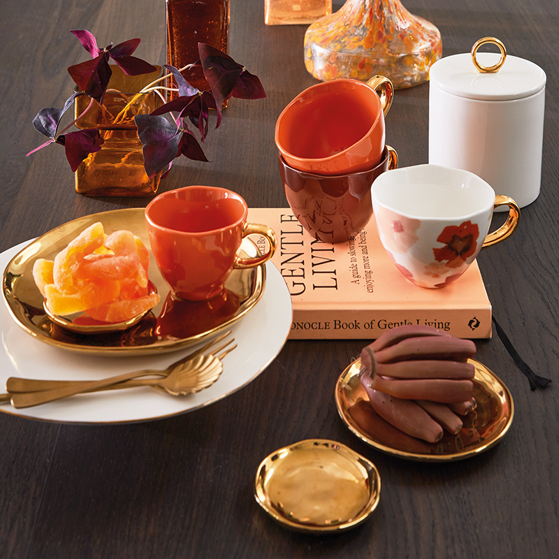 GOOD MORNING opbergdoos wit met gouden afwerking