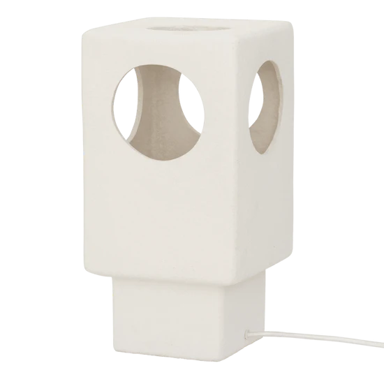 Tafellamp LYCKA witte steengoed