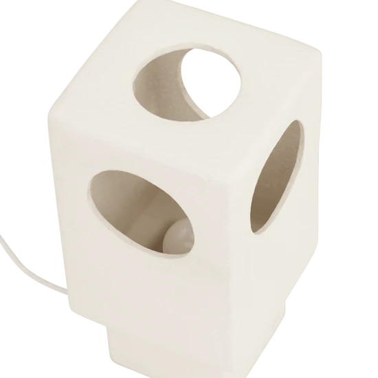 Tafellamp LYCKA witte steengoed