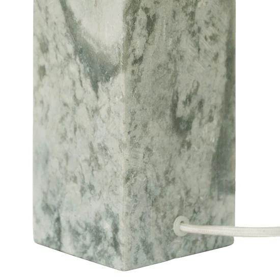 Table lamp suvi green marble with beige linen